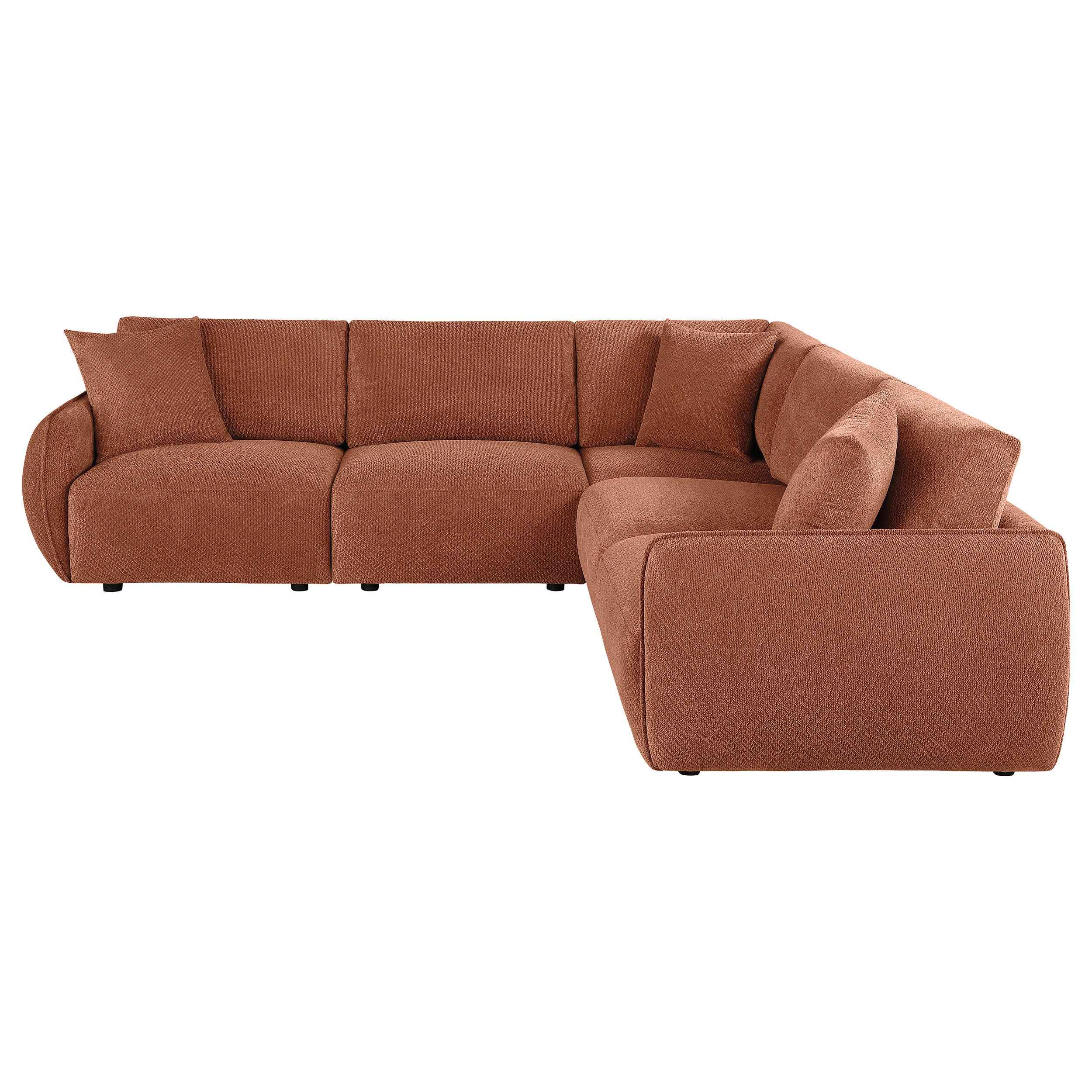 Elysia Coral 5-piece Chenille Upholstered Modular Sectional Sofa - Image 2