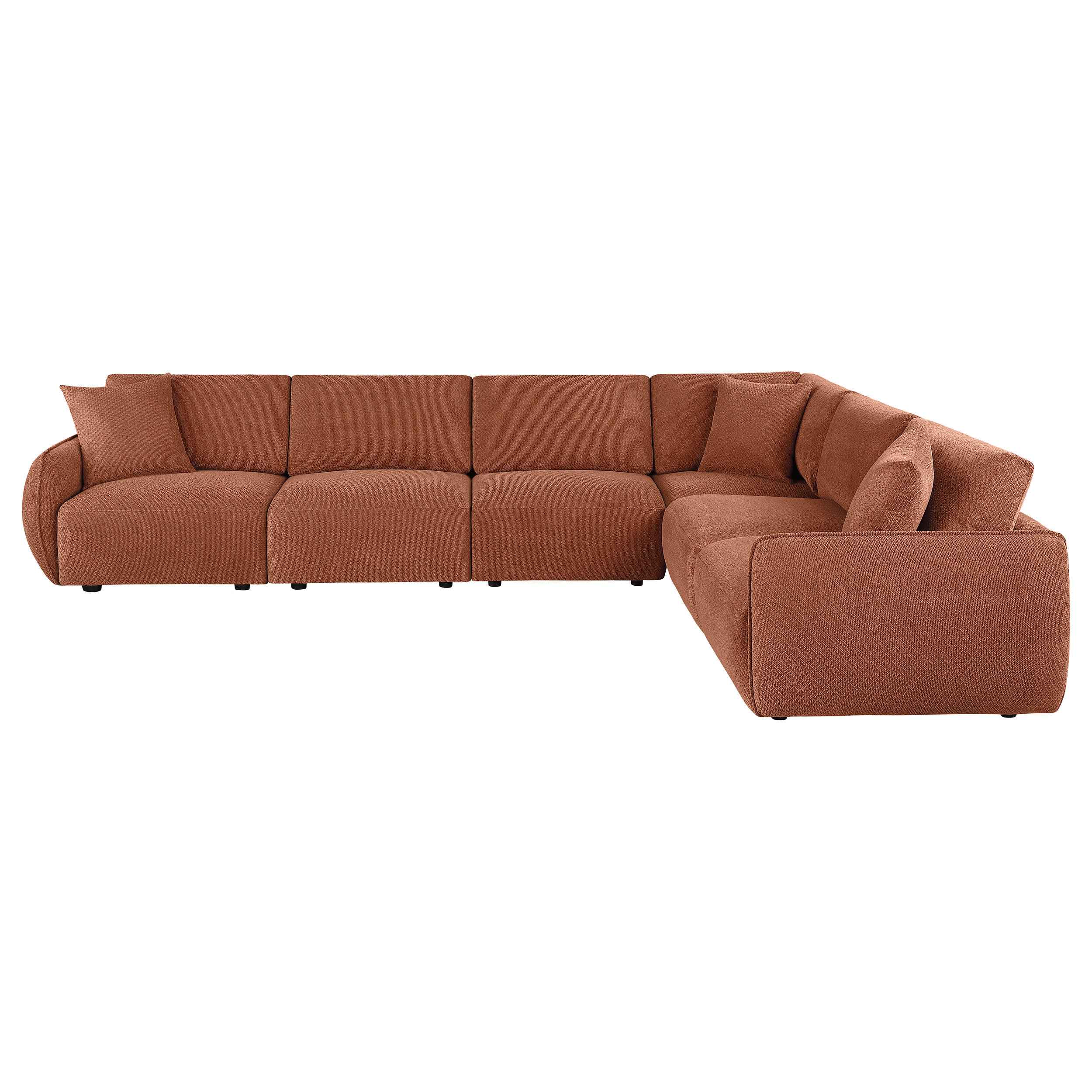 Elysia Coral 6-piece Chenille Upholstered Modular Sectional Sofa - Image 2