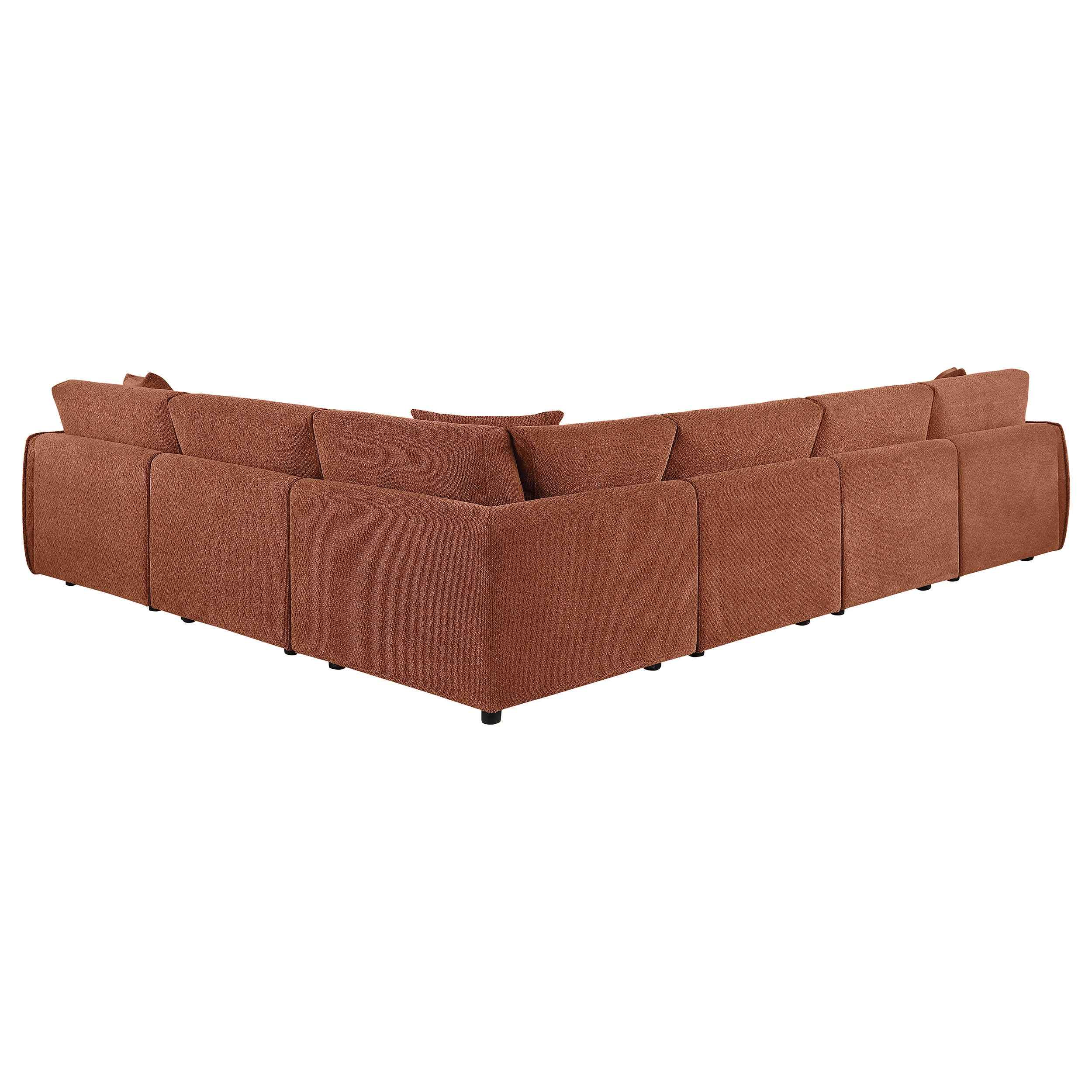 Elysia Coral 6-piece Chenille Upholstered Modular Sectional Sofa - Image 3