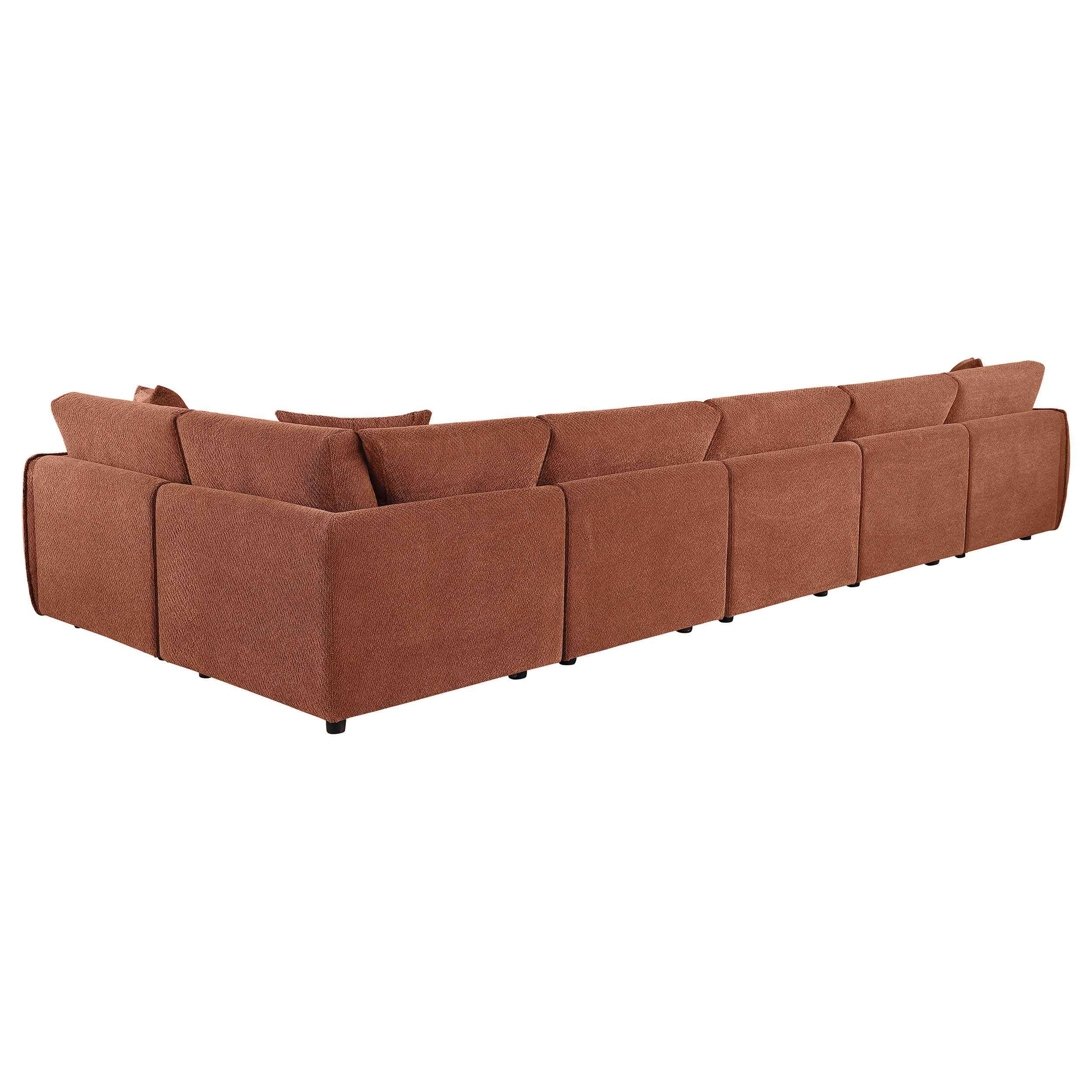 Elysia Coral 6-piece Chenille Upholstered Modular Sectional Sofa - Image 7