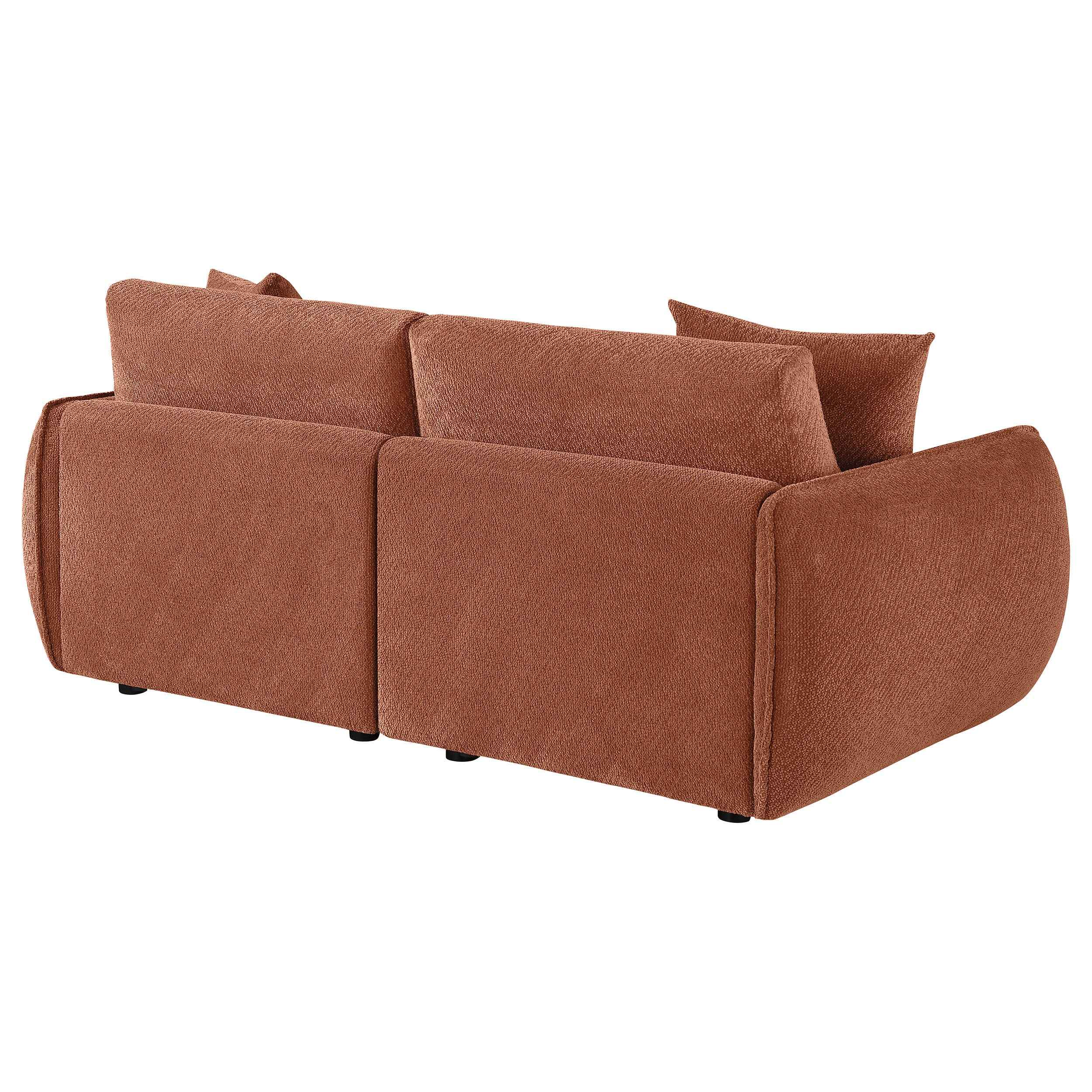 Elysia Coral Chenille Upholstered Modular Lounge Loveseat - Image 6