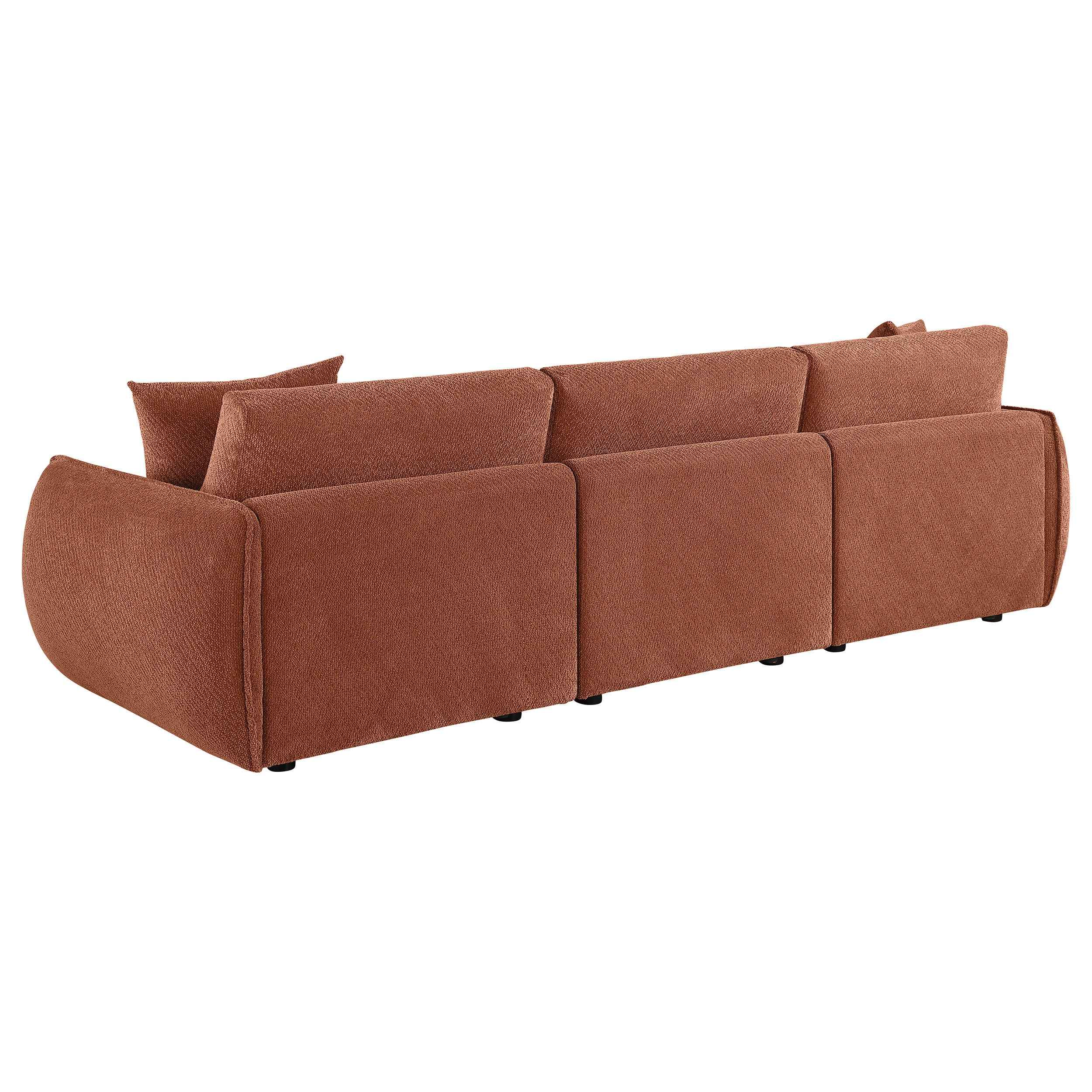 Elysia Coral Chenille Upholstered Modular Lounge Sofa - Image 5
