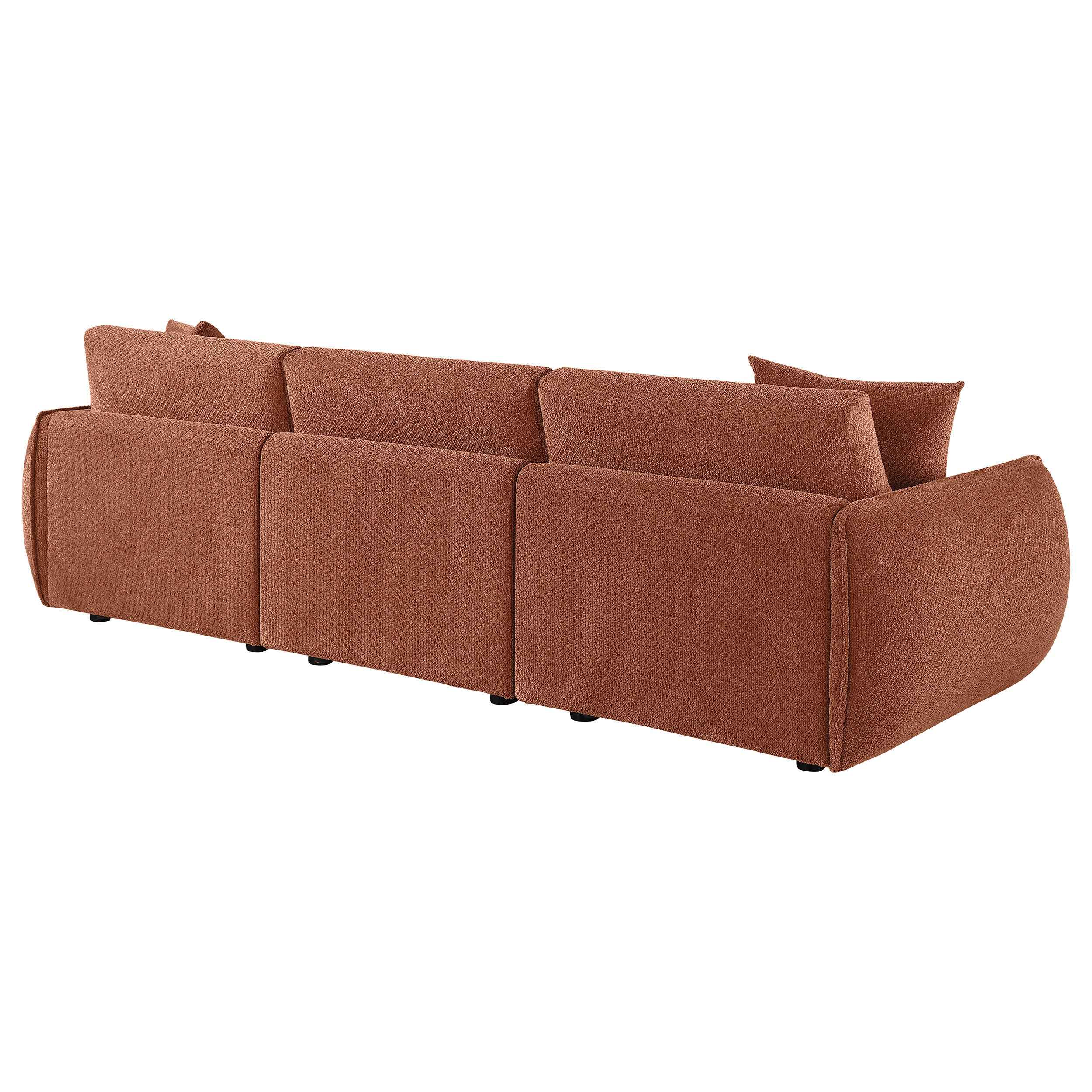Elysia Coral Chenille Upholstered Modular Lounge Sofa - Image 6