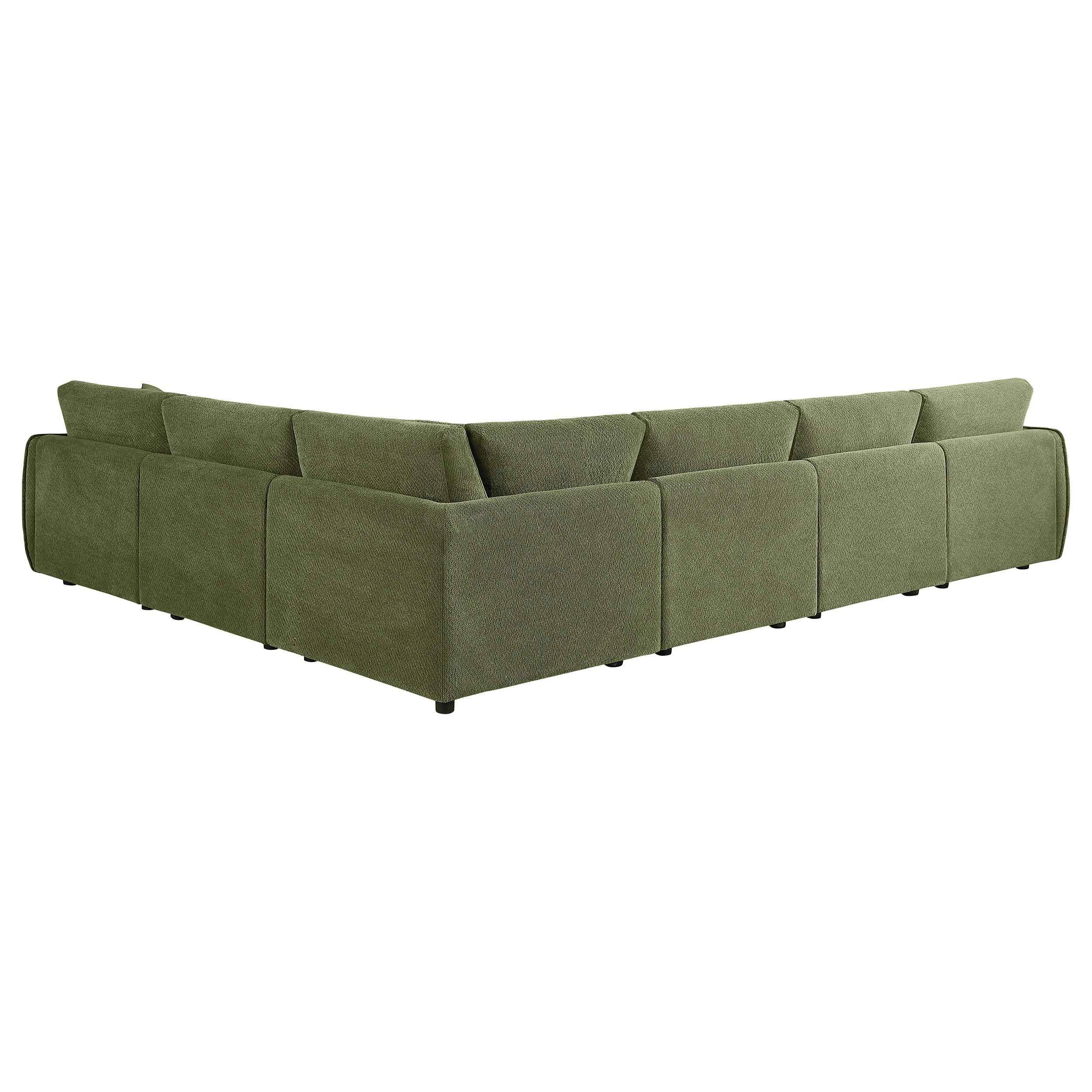 Elysia Green 6-piece Chenille Upholstered Modular Sectional Sofa - Image 3