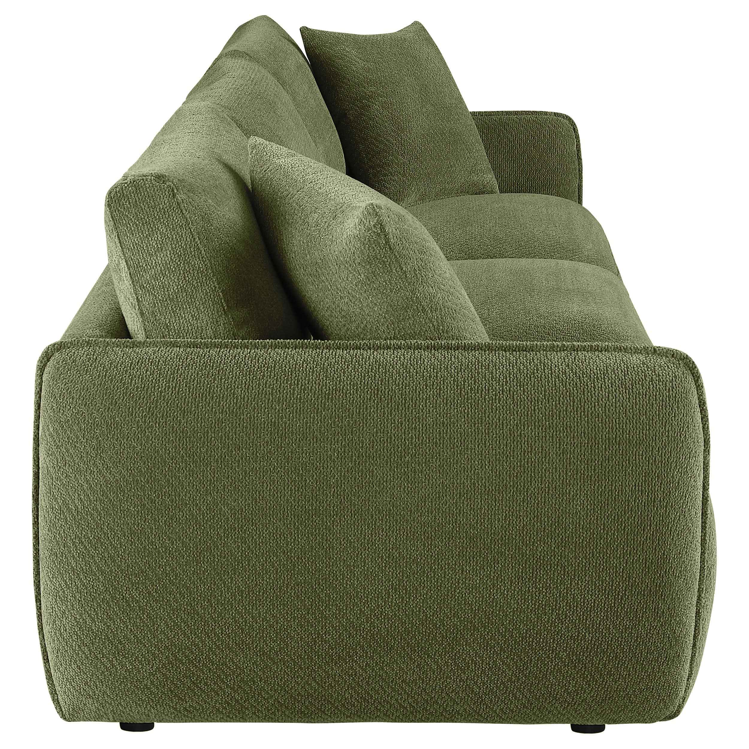 Elysia Green Chenille Upholstered Modular Lounge Sofa - Image 7