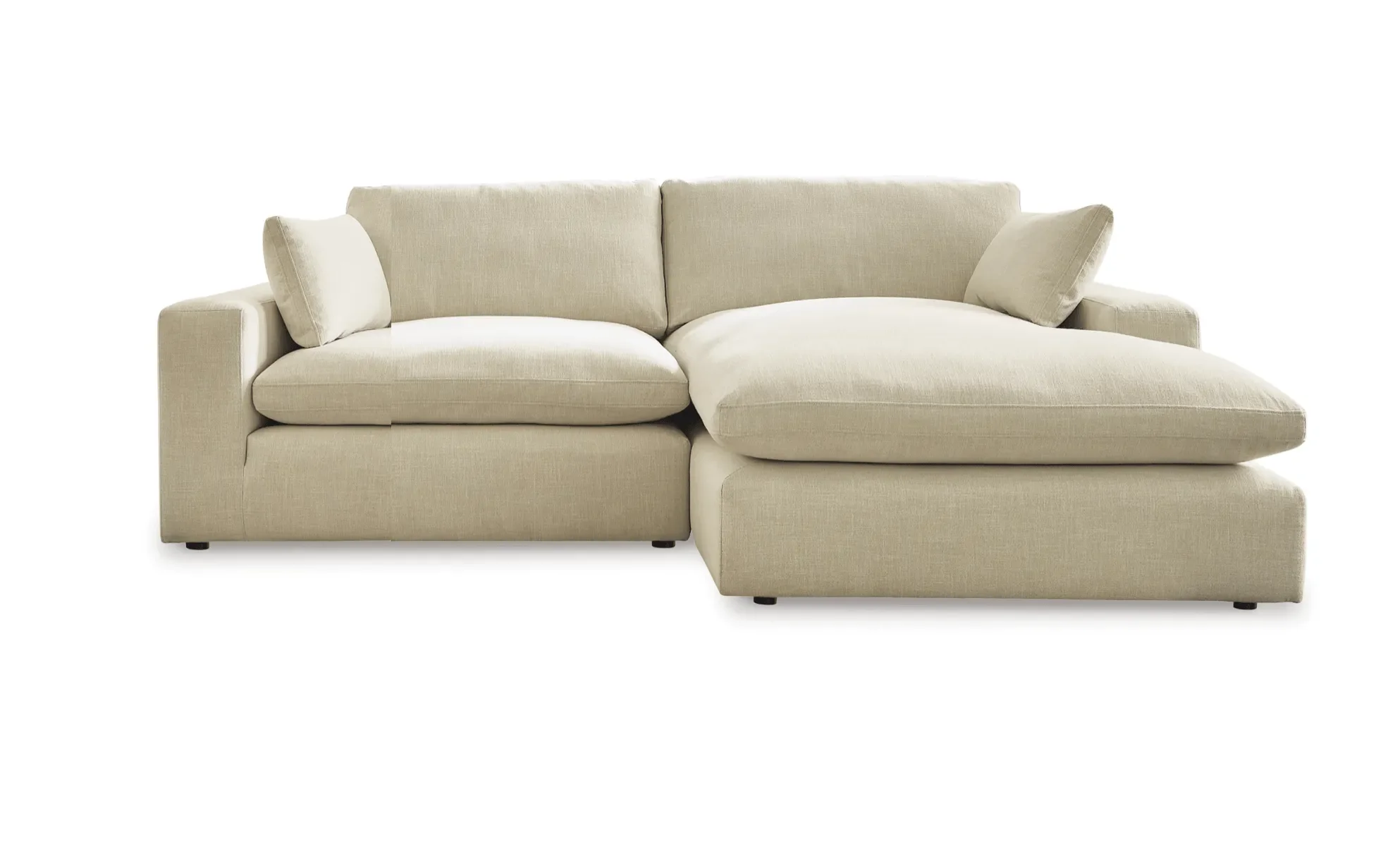 Elyza Linen 2-Piece Right Arm Facing Chaise Sectional