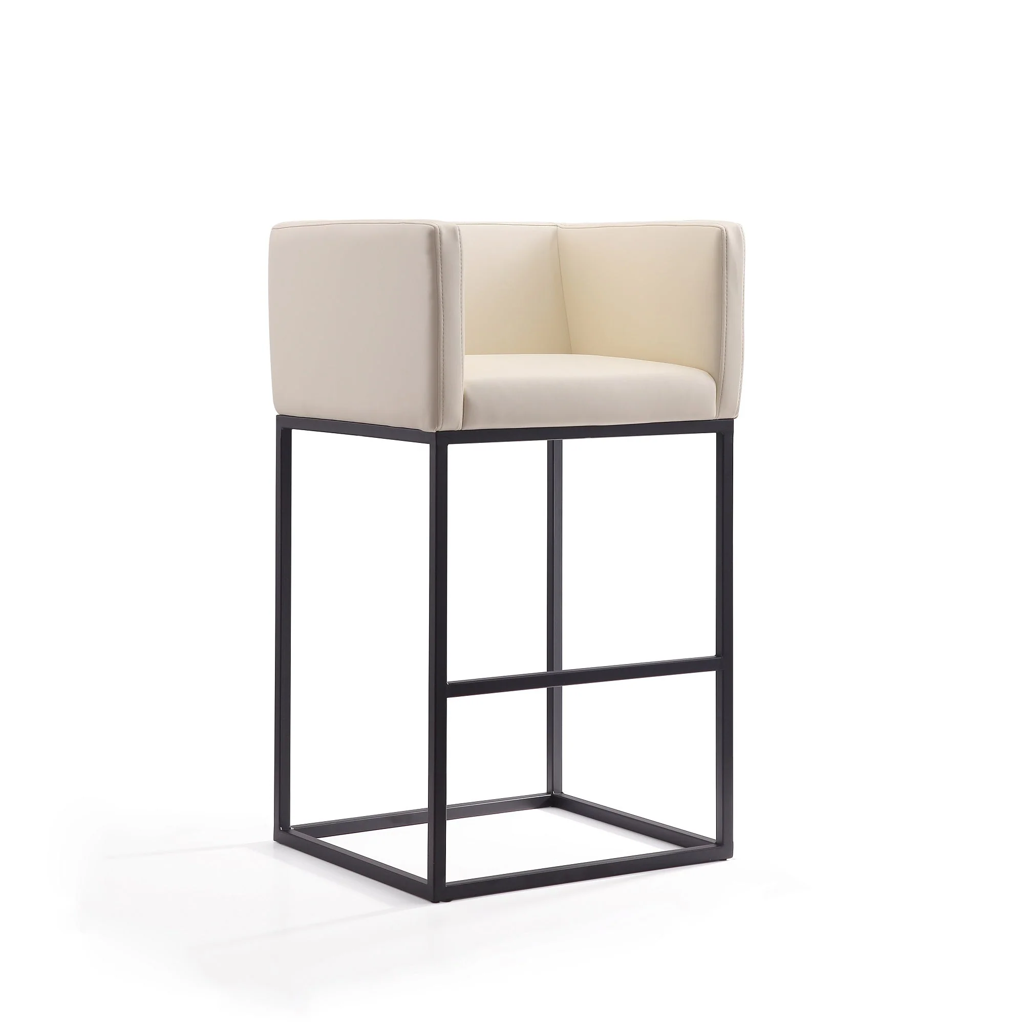 Embassy Barstool in Cream and Black (set of 3) - Image 4