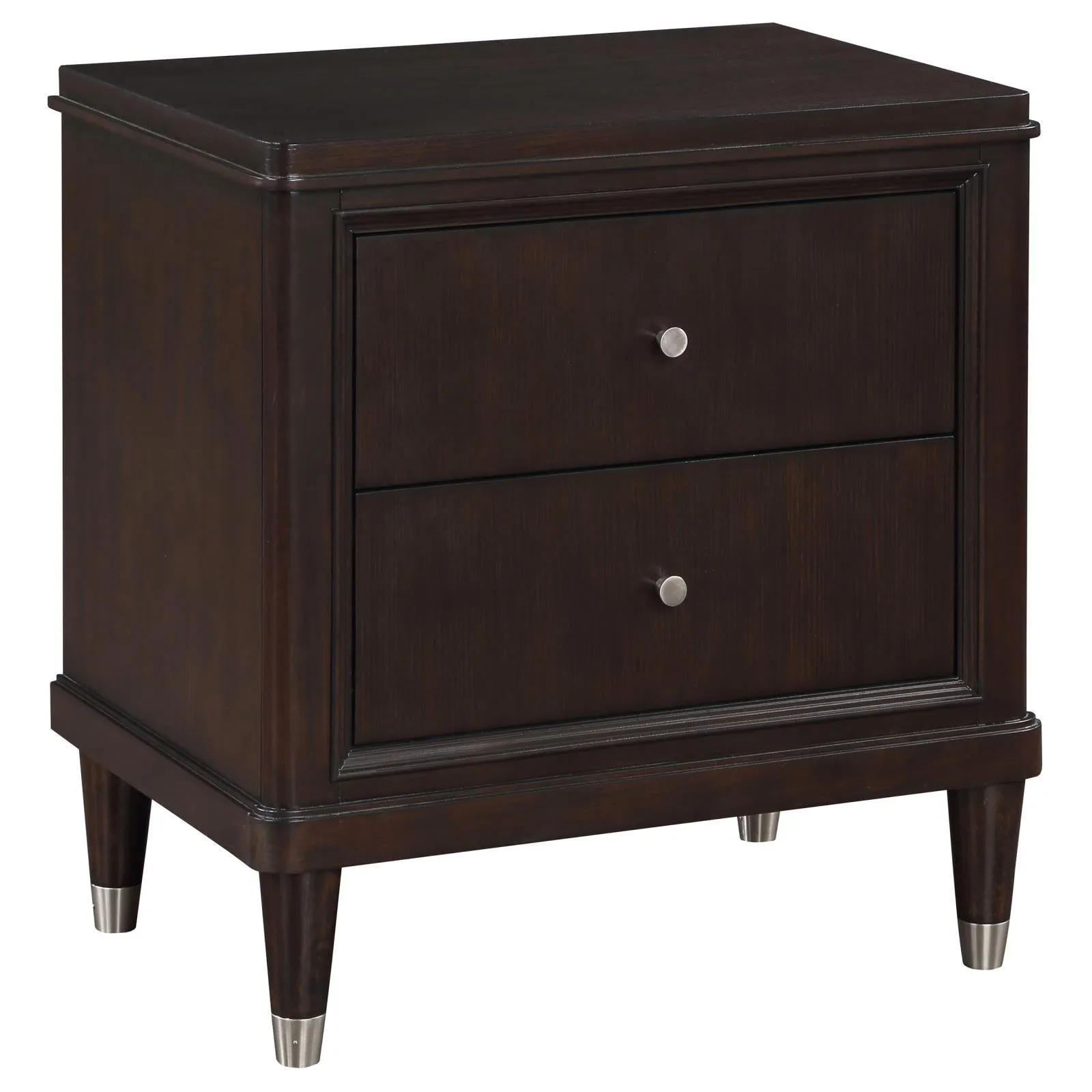 Emberlyn Brown 2-drawer Nightstand Bedside Table - Image 2