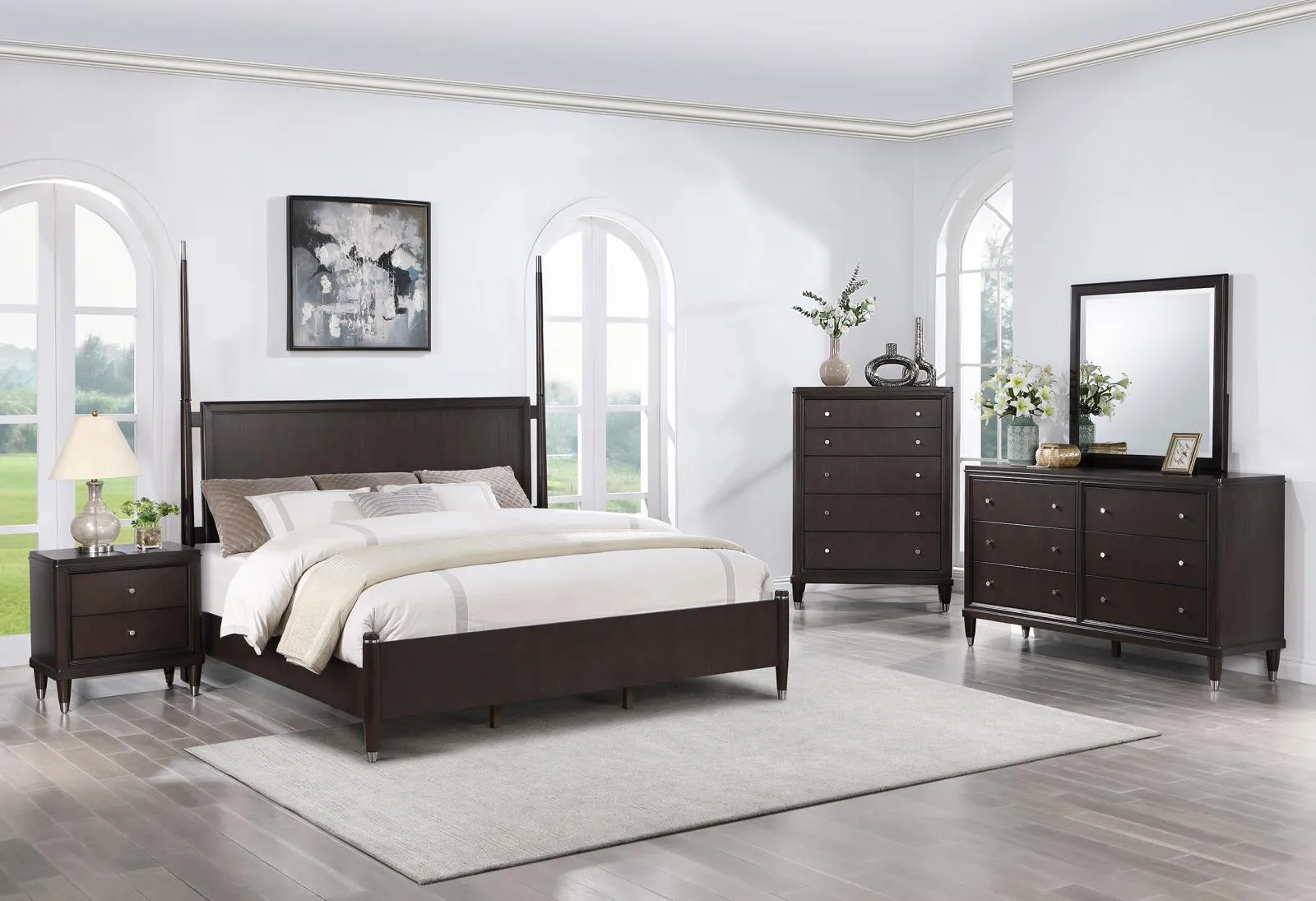 Emberlyn Brown Queen Poster Bed - Image 9