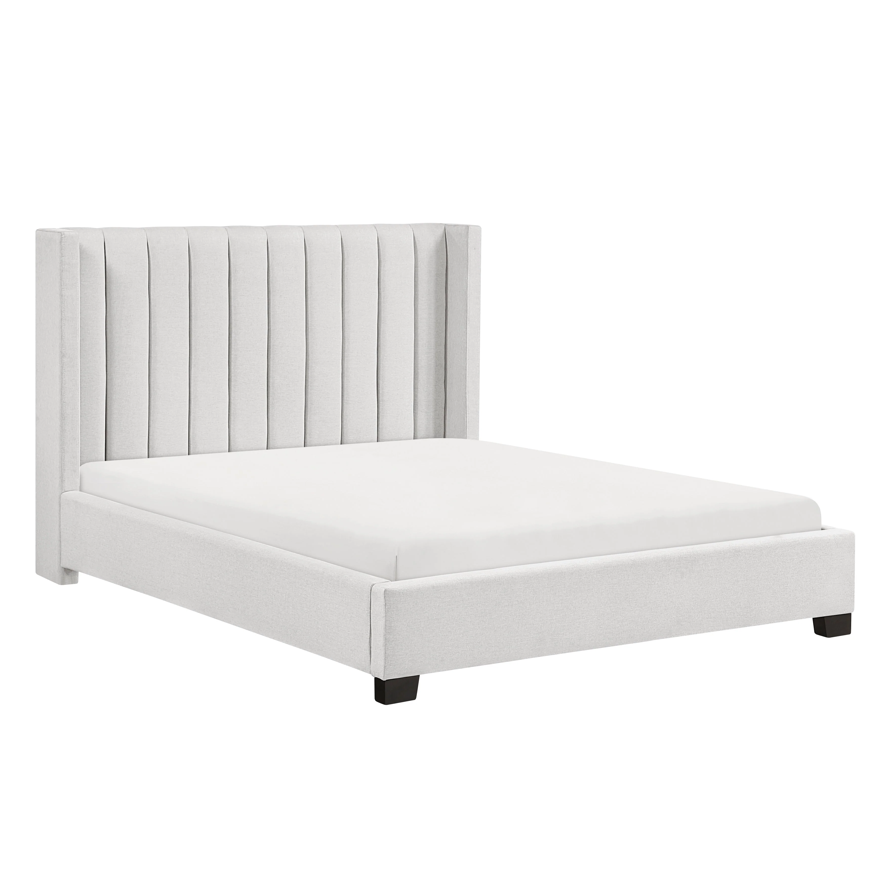 Emerson Beige Upholstered Full Bed - Image 3