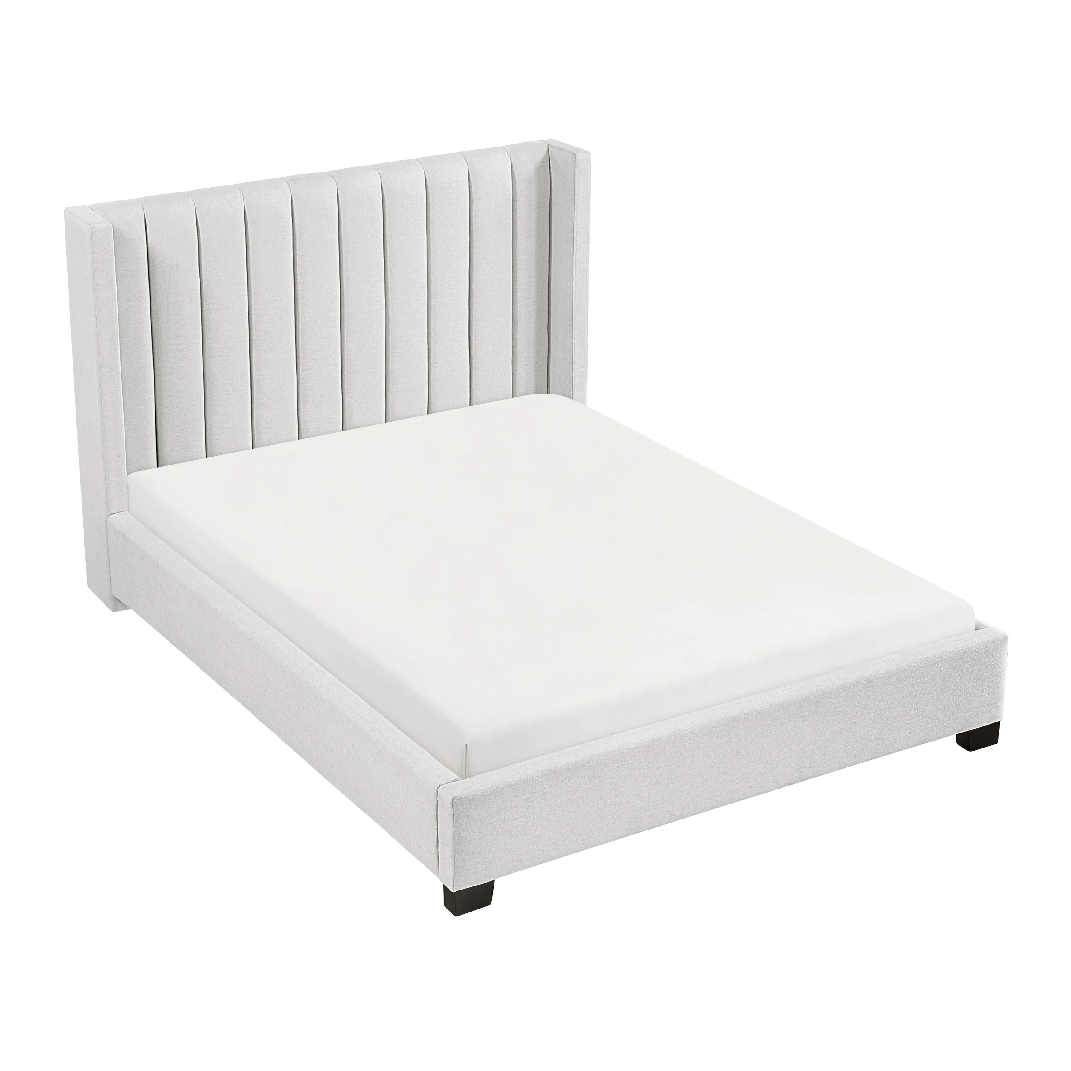 Emerson Beige Upholstered Full Bed - Image 7