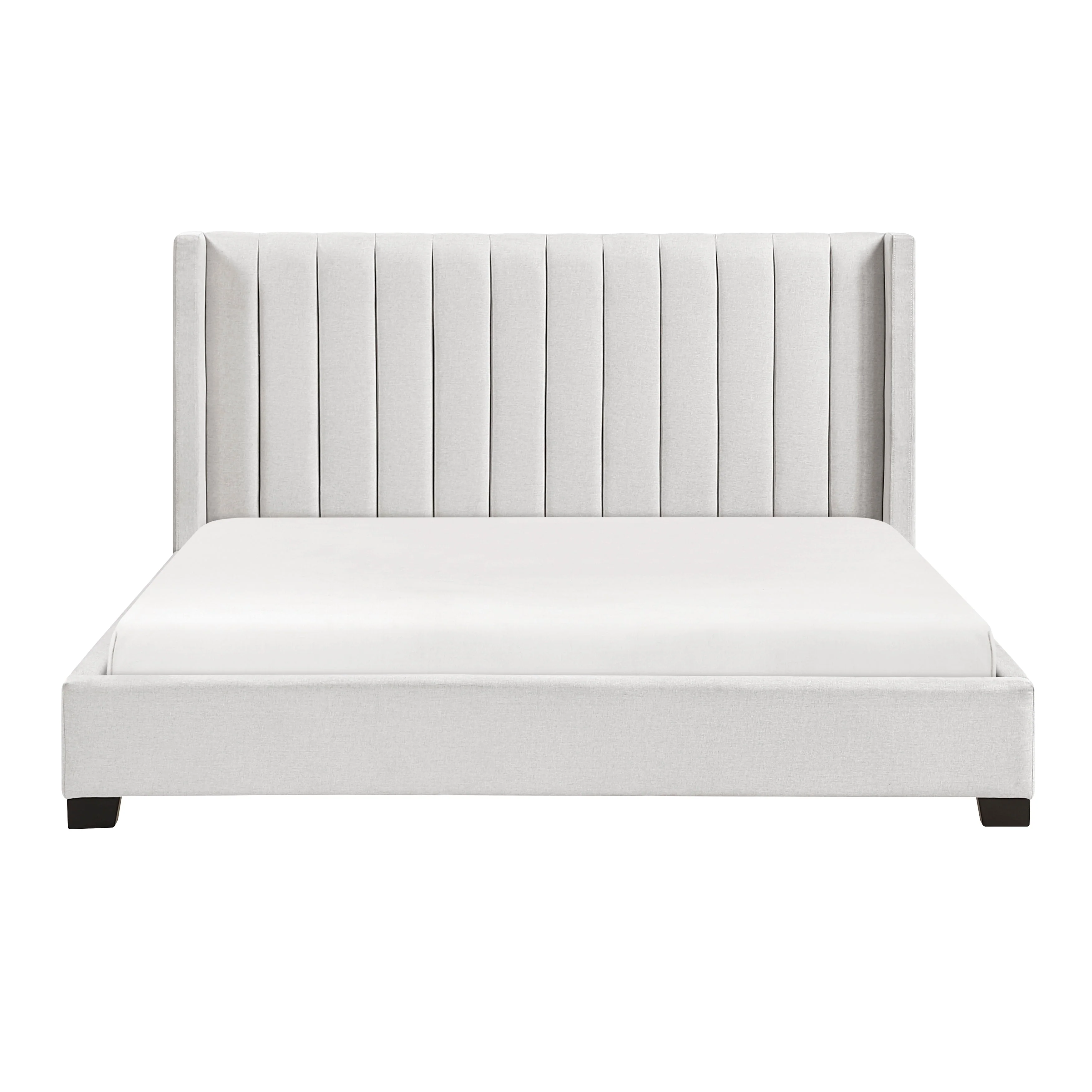 Emerson Beige Upholstered King Bed