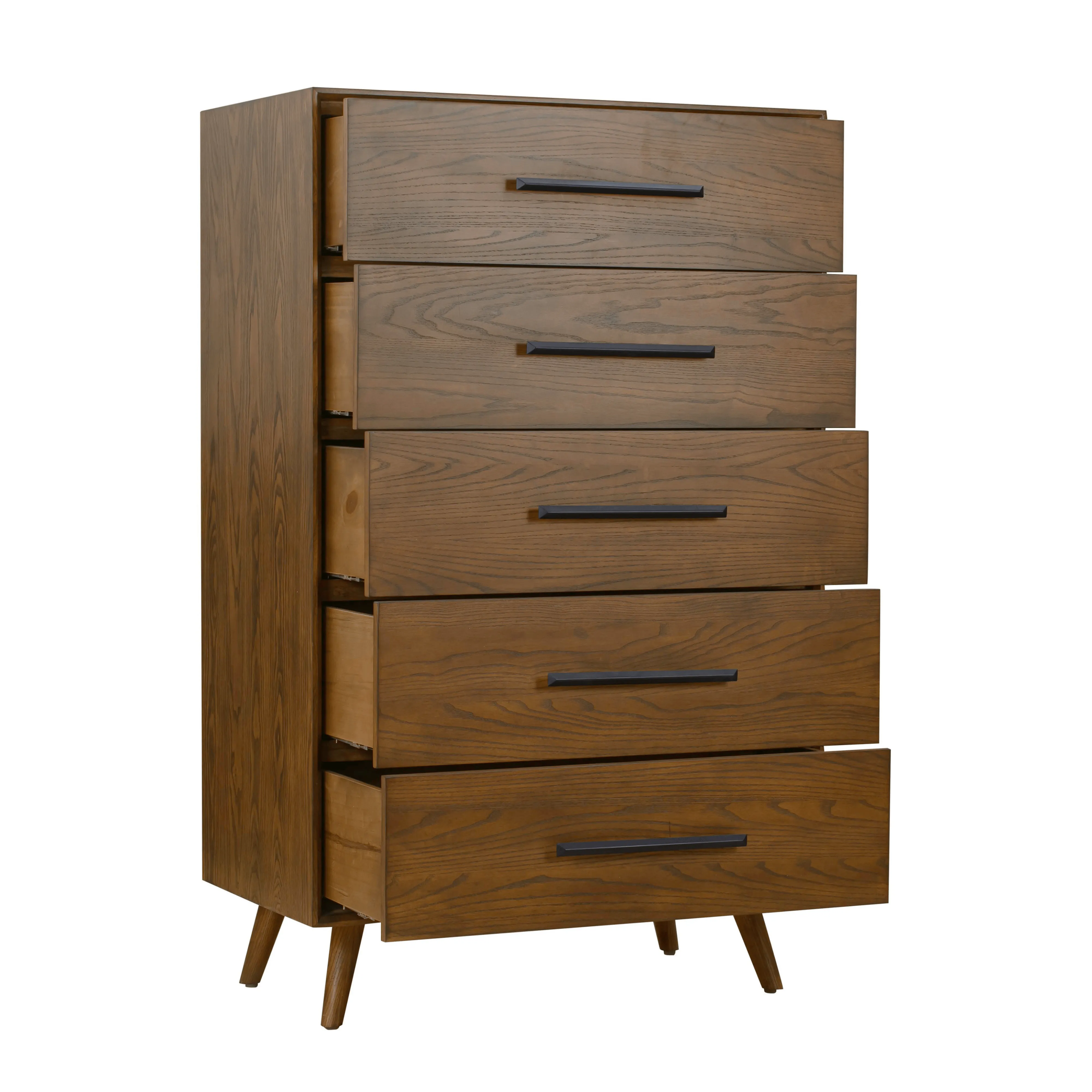 Emery 33" Walnut 5-Drawer Chest - Image 3