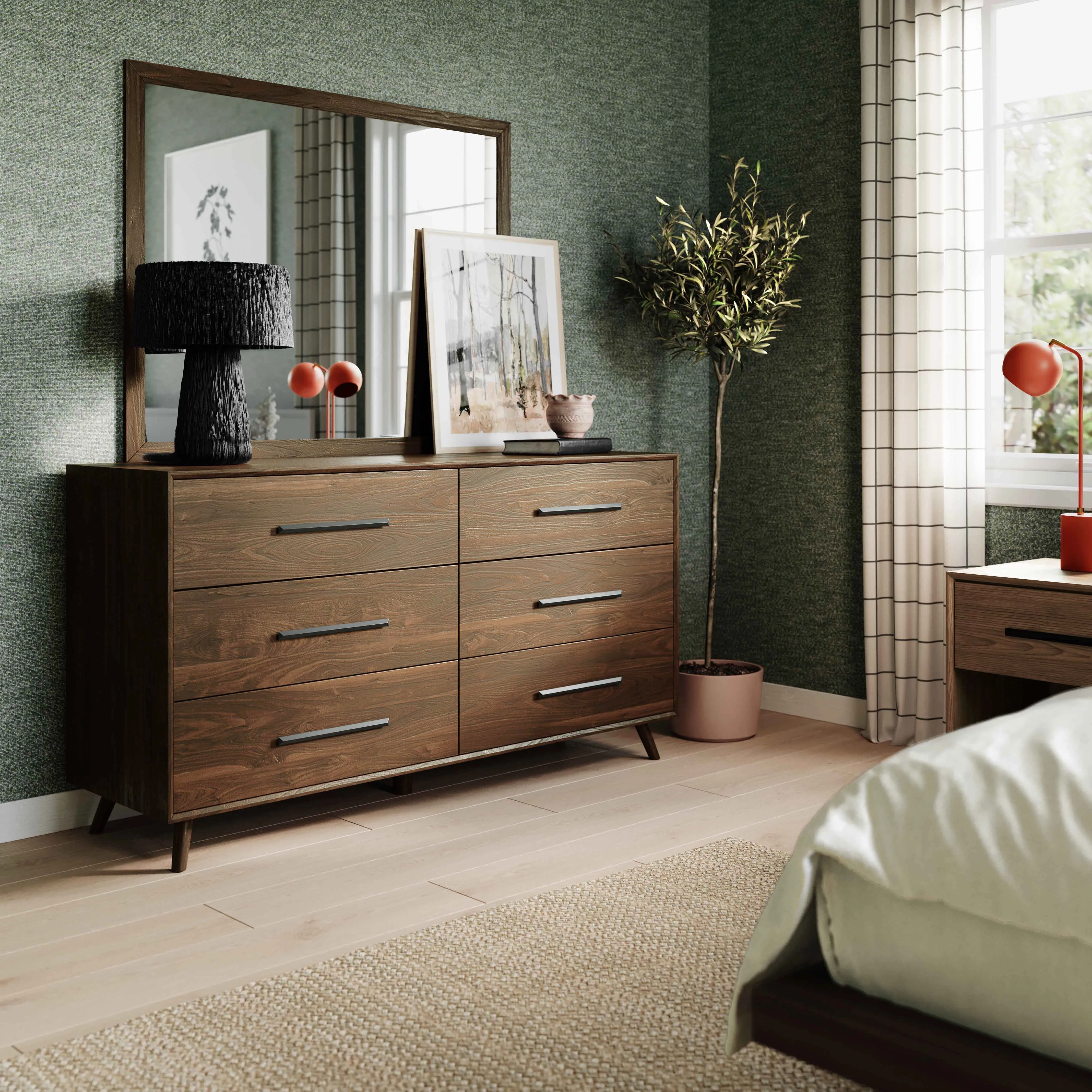 Emery 62" Walnut 6-Drawer Dresser - Image 2