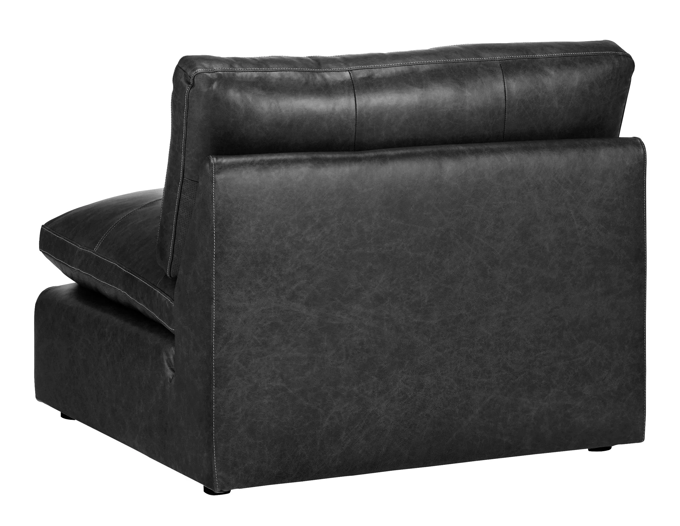 Emilia Black Leather 6-Piece Modular Sectional - Image 10