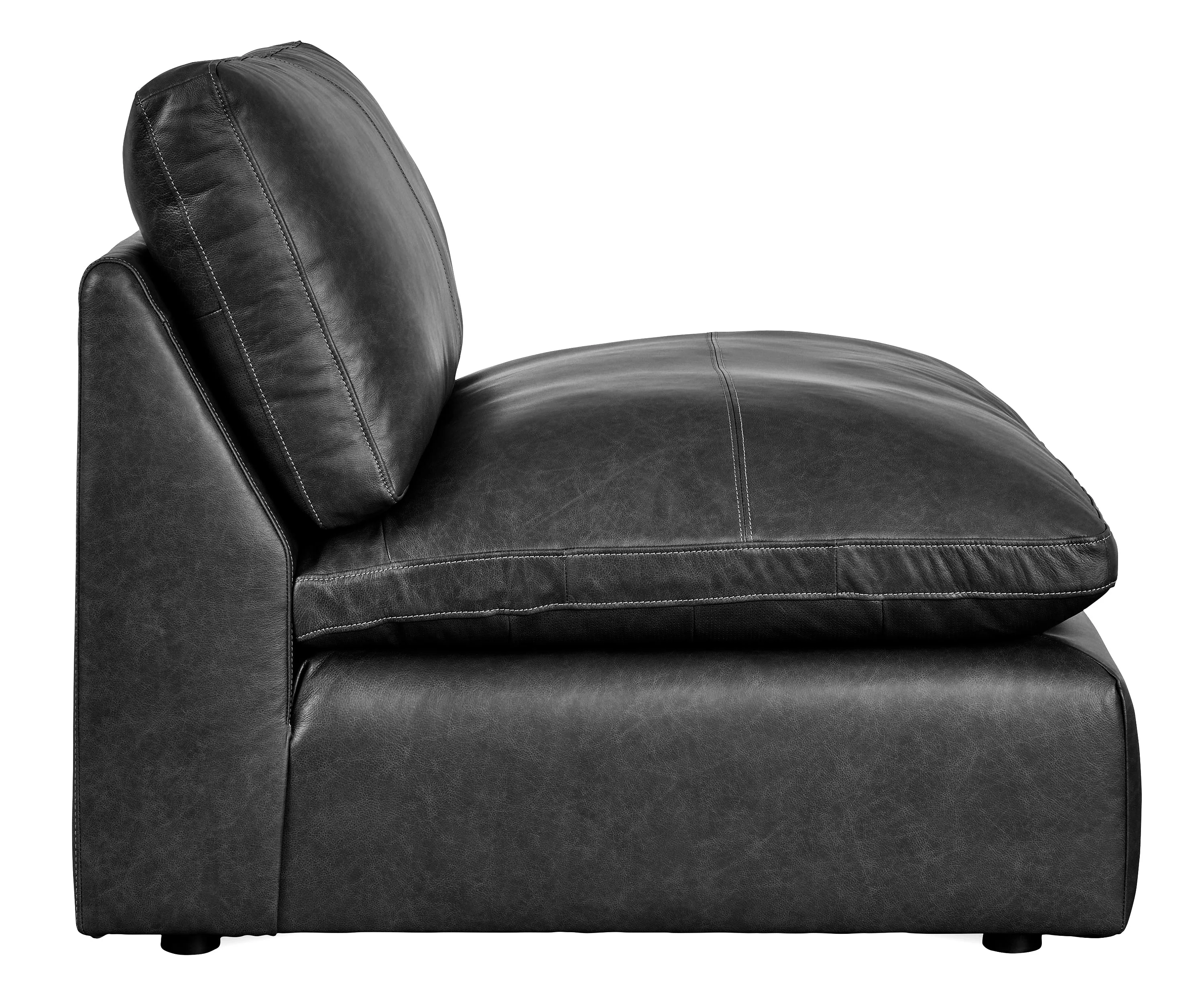Emilia Black Leather 6-Piece Modular Sectional - Image 12