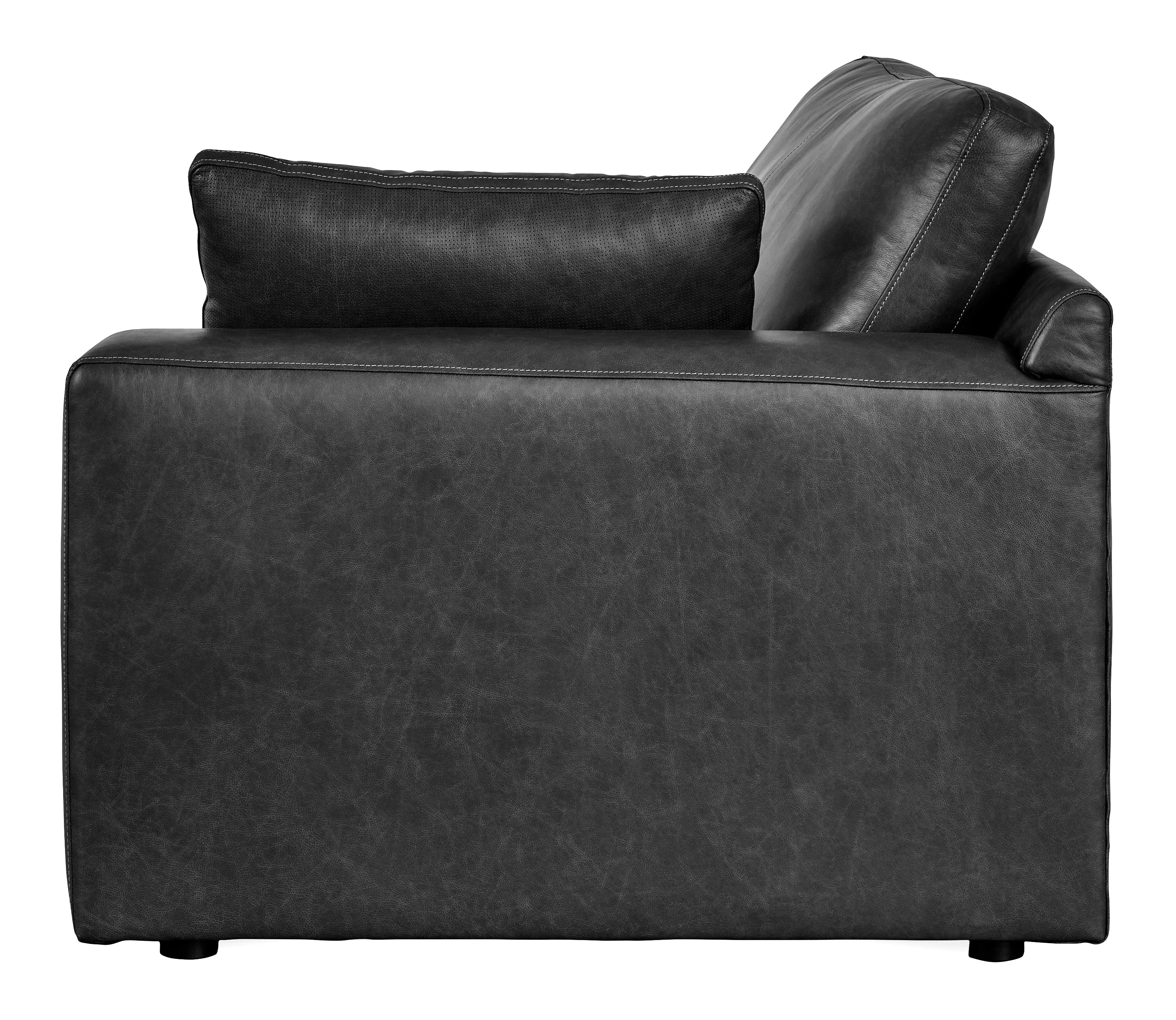 Emilia Black Leather 6-Piece Modular Sectional - Image 9
