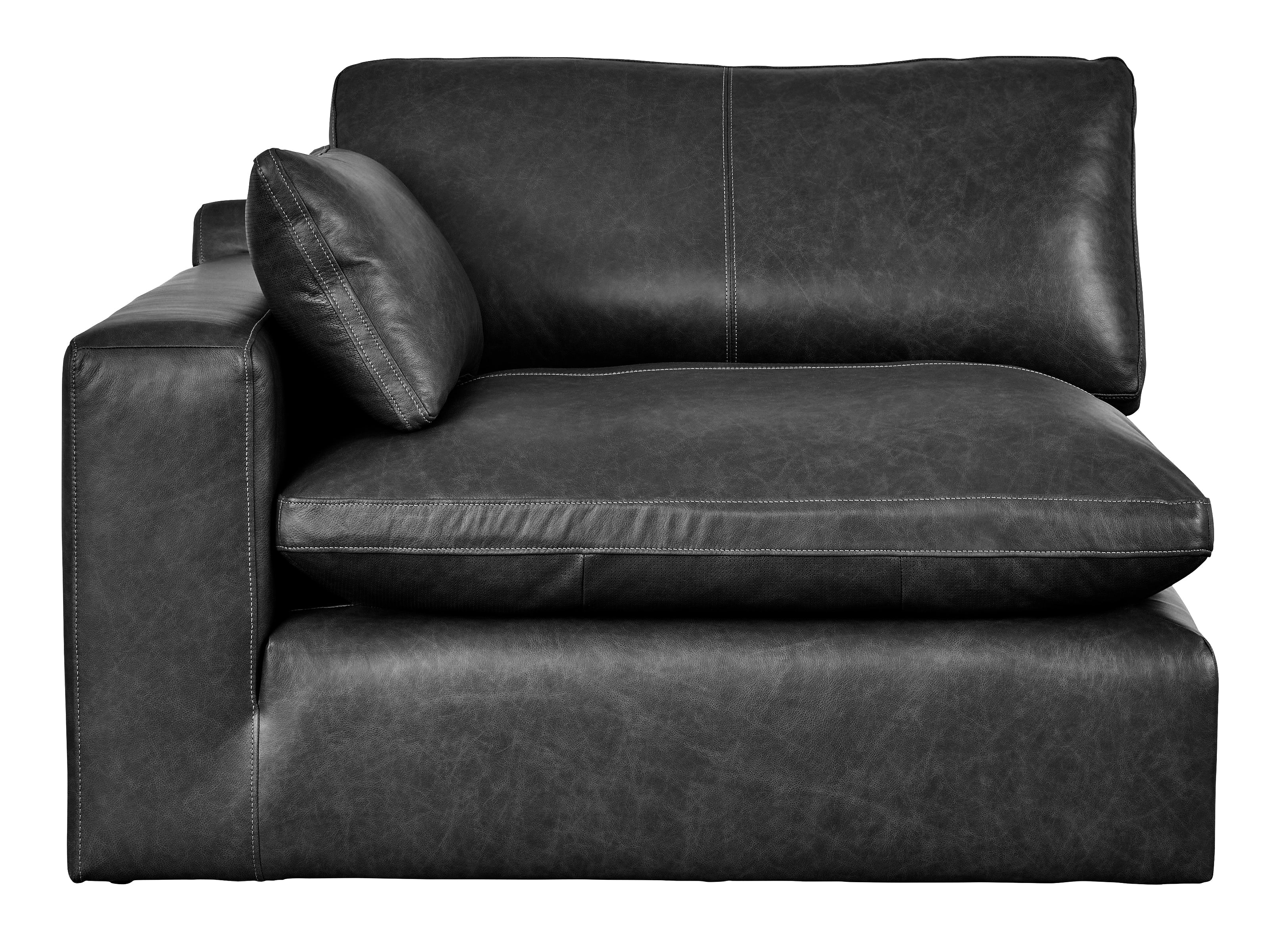 Emilia Black Leather Modular Sofa and Loveseat - Image 9