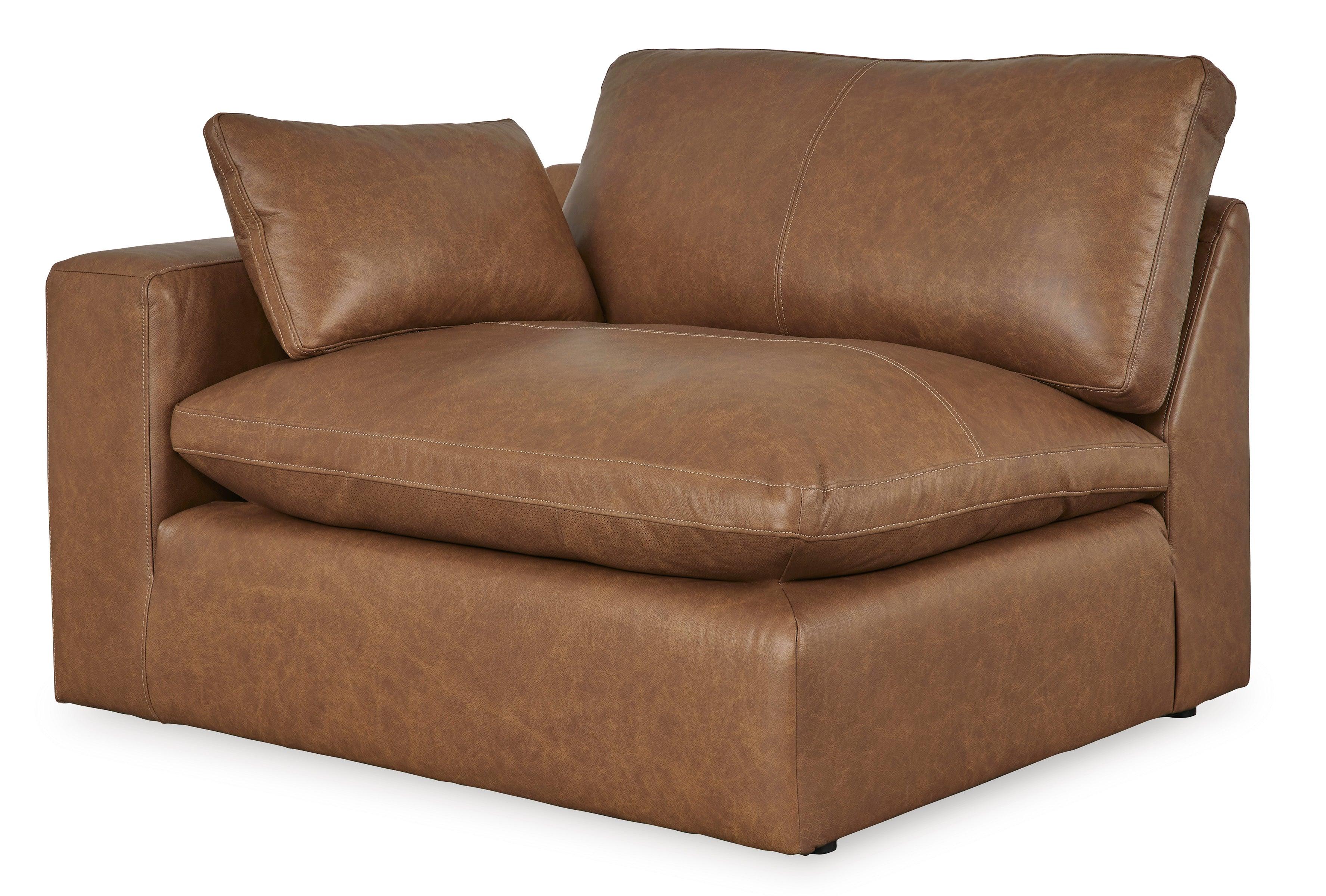 Emilia Caramel Leather 5-Piece Modular Sectional - Image 11