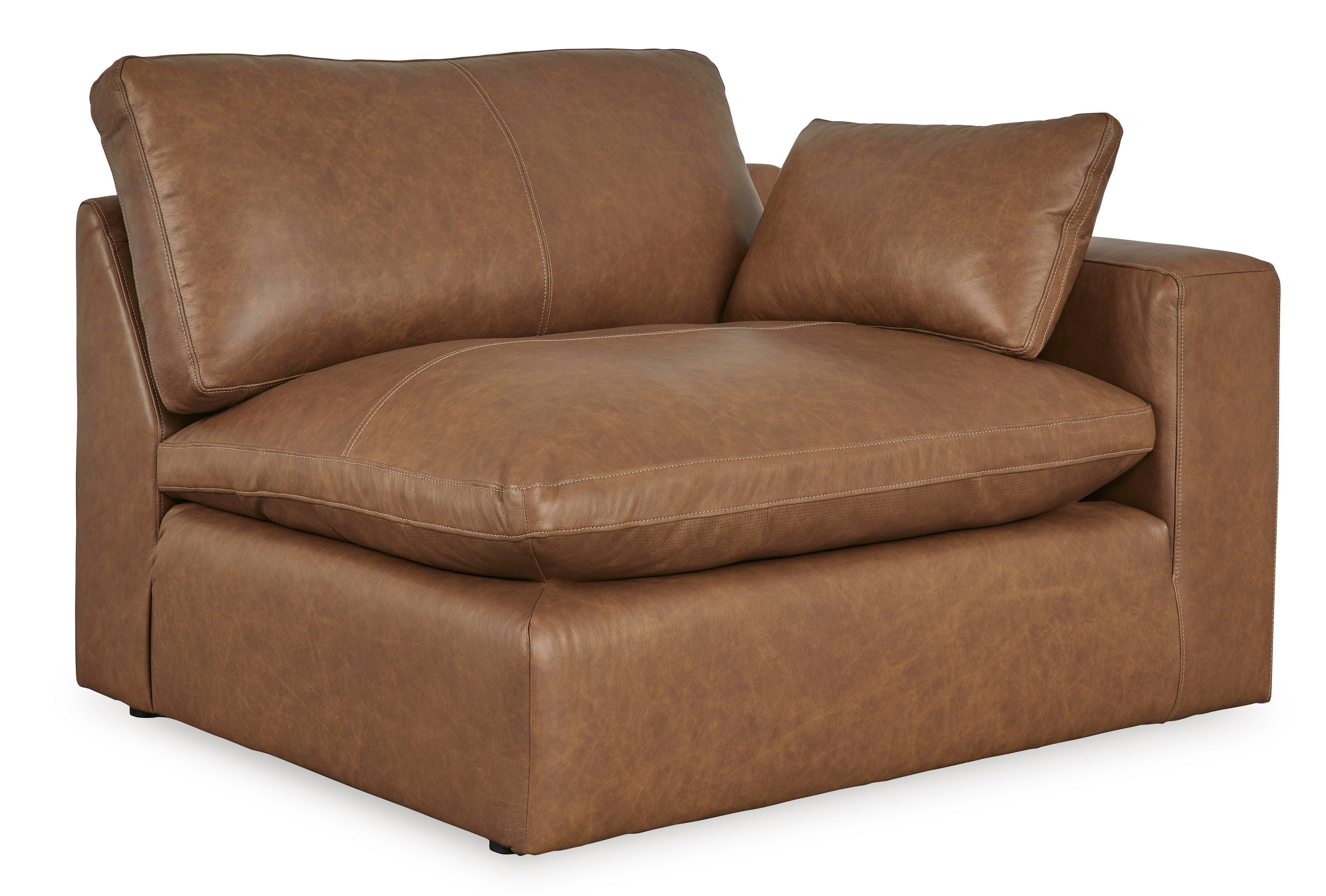 Emilia Caramel Leather 5-Piece Modular Sectional - Image 12