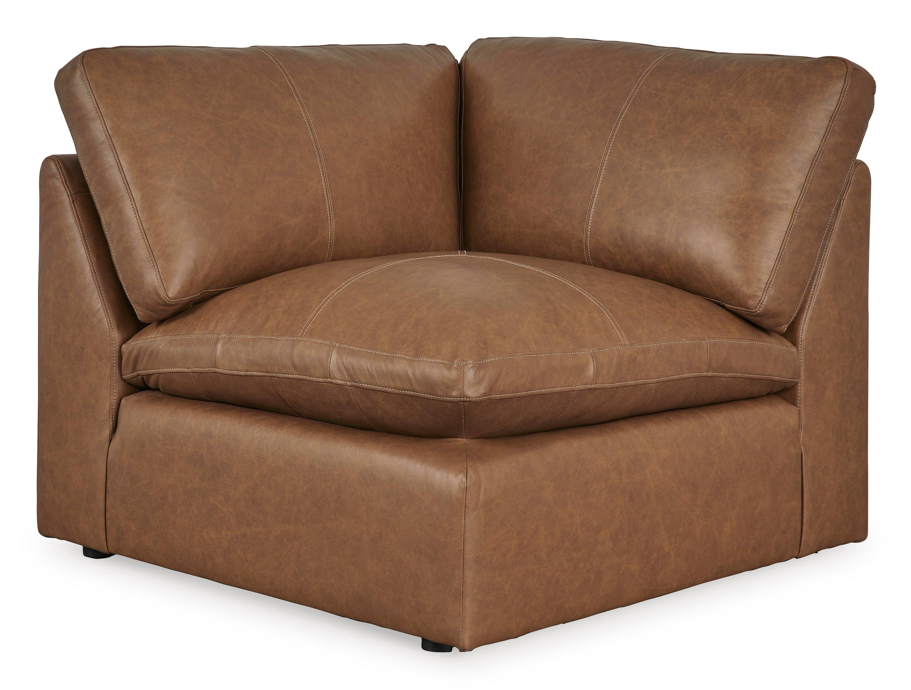 Emilia Caramel Leather 5-Piece Modular Sectional - Image 13