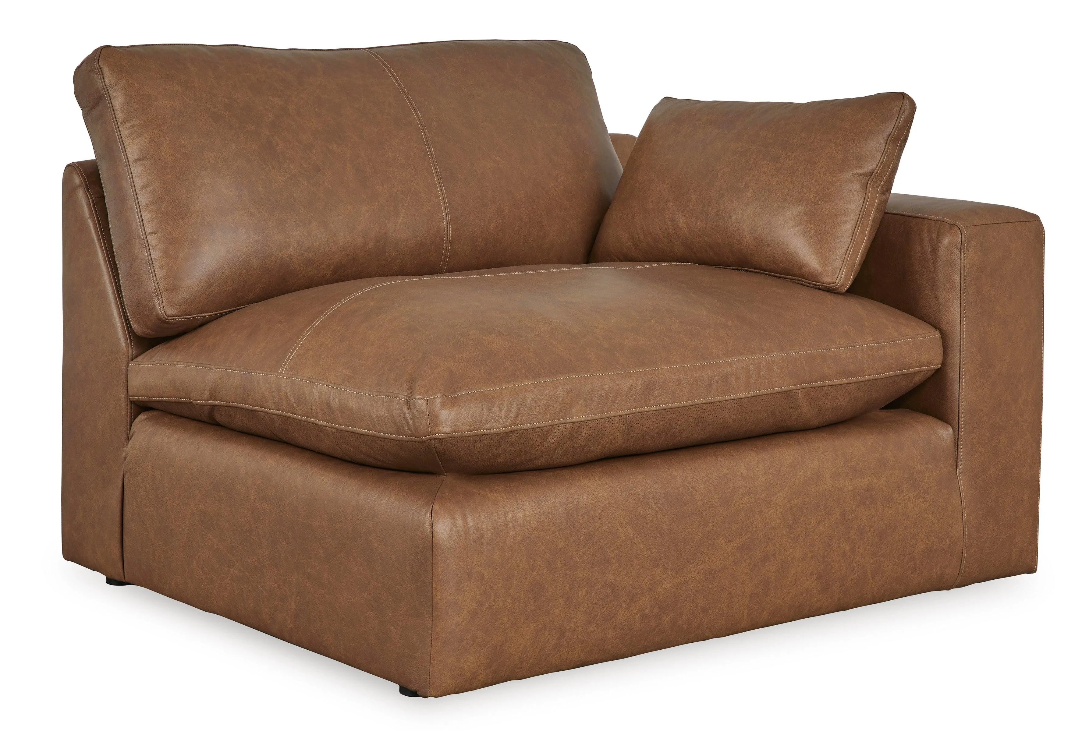 Emilia Caramel Leather 6-Piece Modular Sectional - Image 8