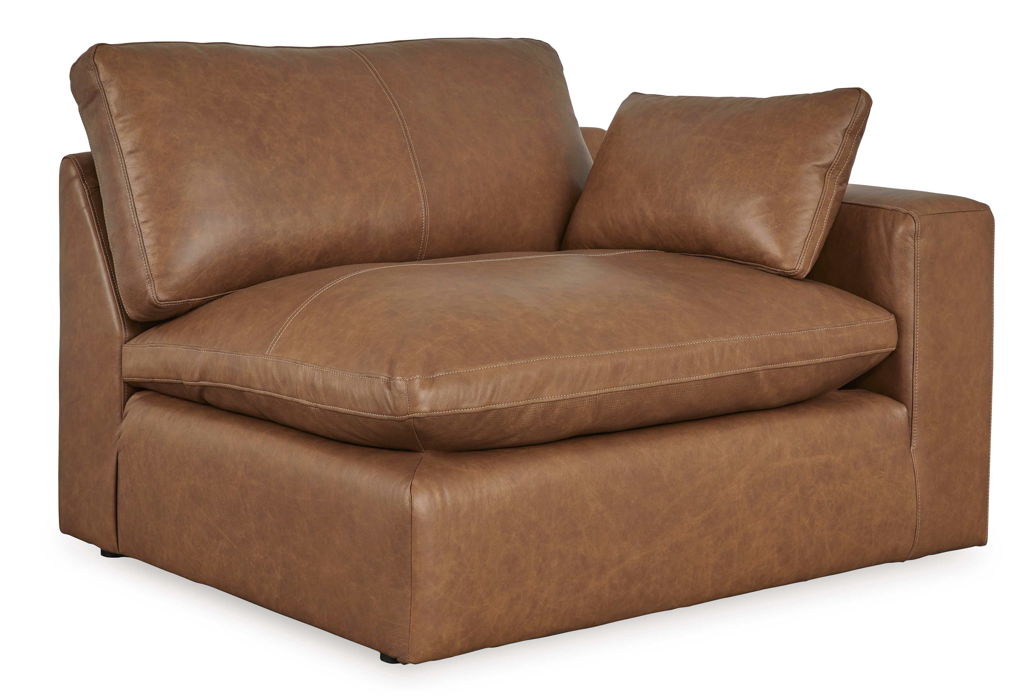 Emilia Caramel Leather Modular Sofa and Loveseat - Image 13