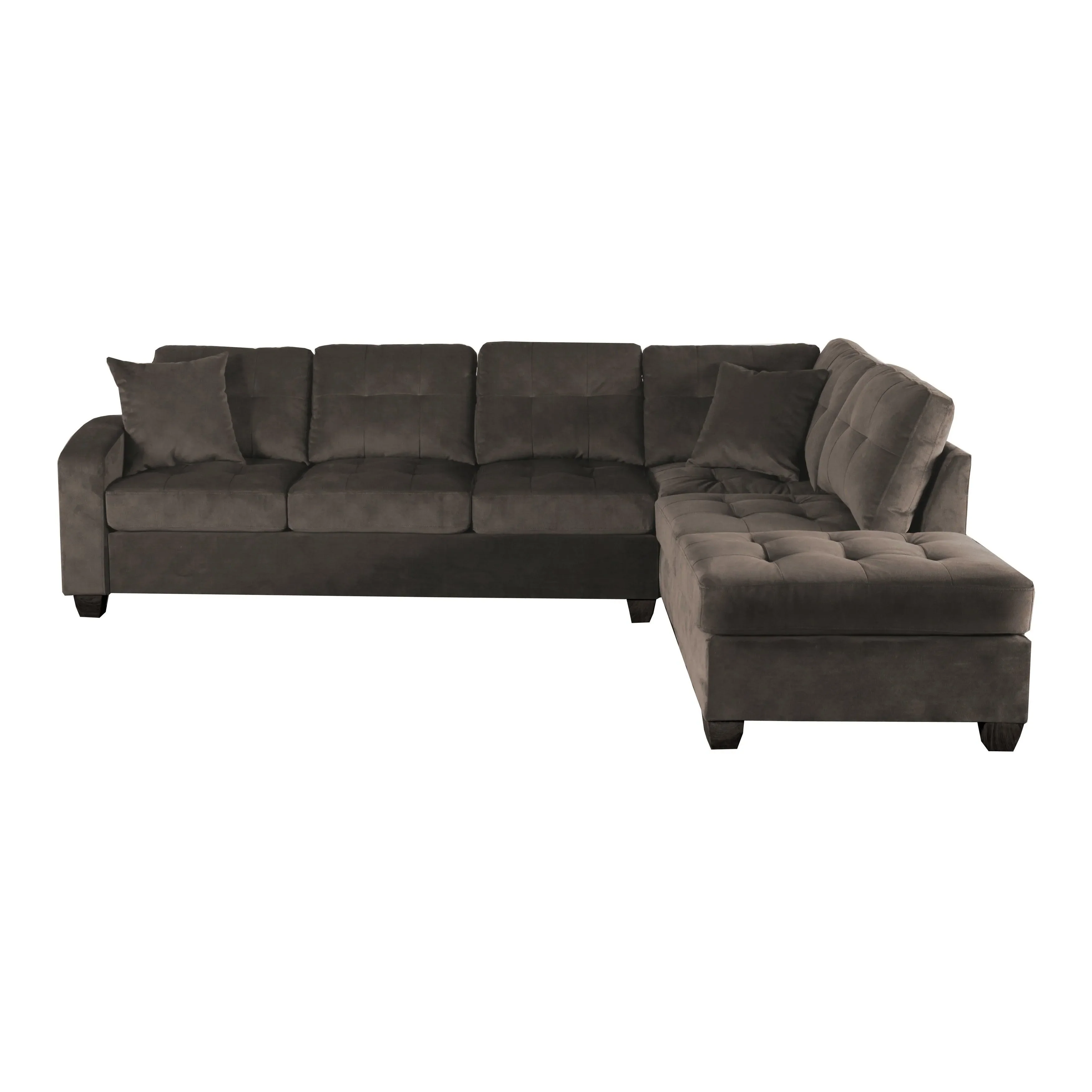 Emilio Chocolate Reversible Sectional - Image 4