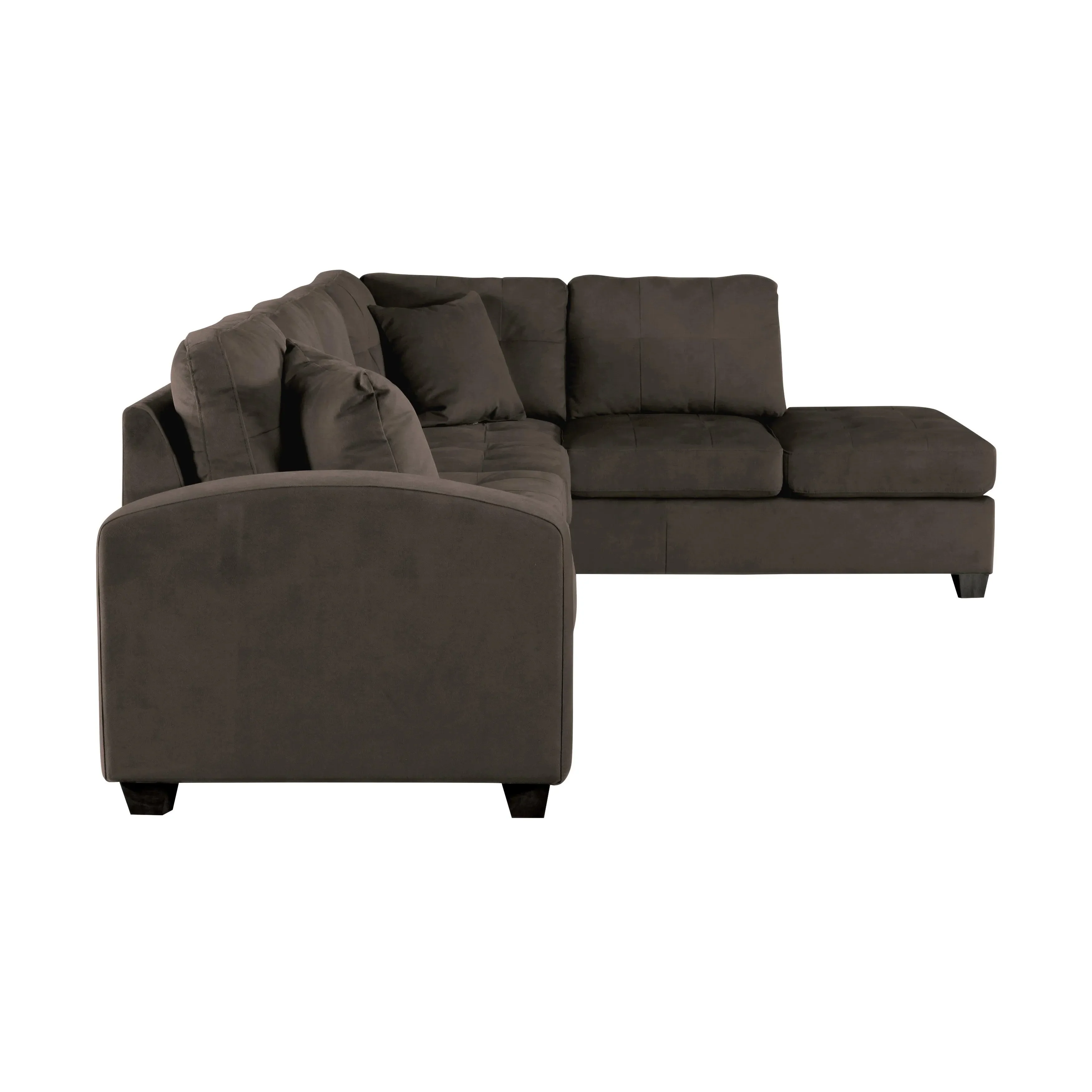 Emilio Chocolate Reversible Sectional - Image 5
