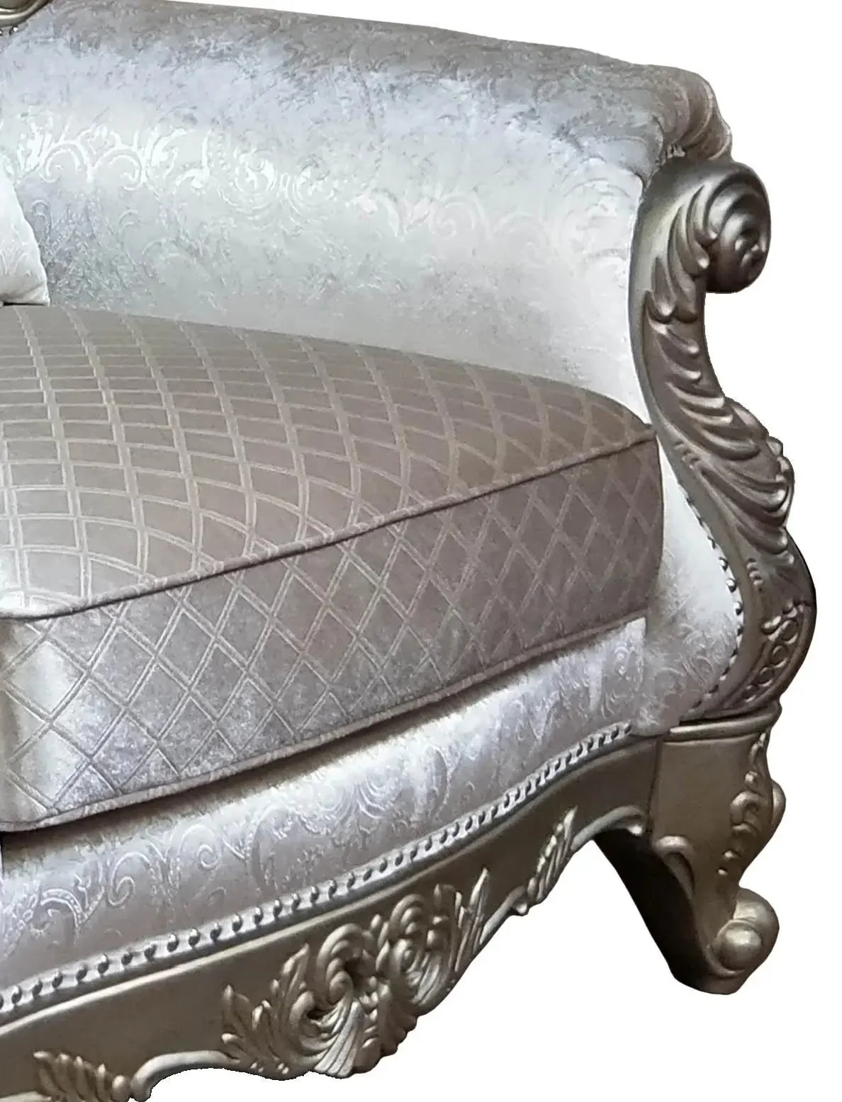 Emily Transitional Style Chair In Champagne Finish Wood - Image 3