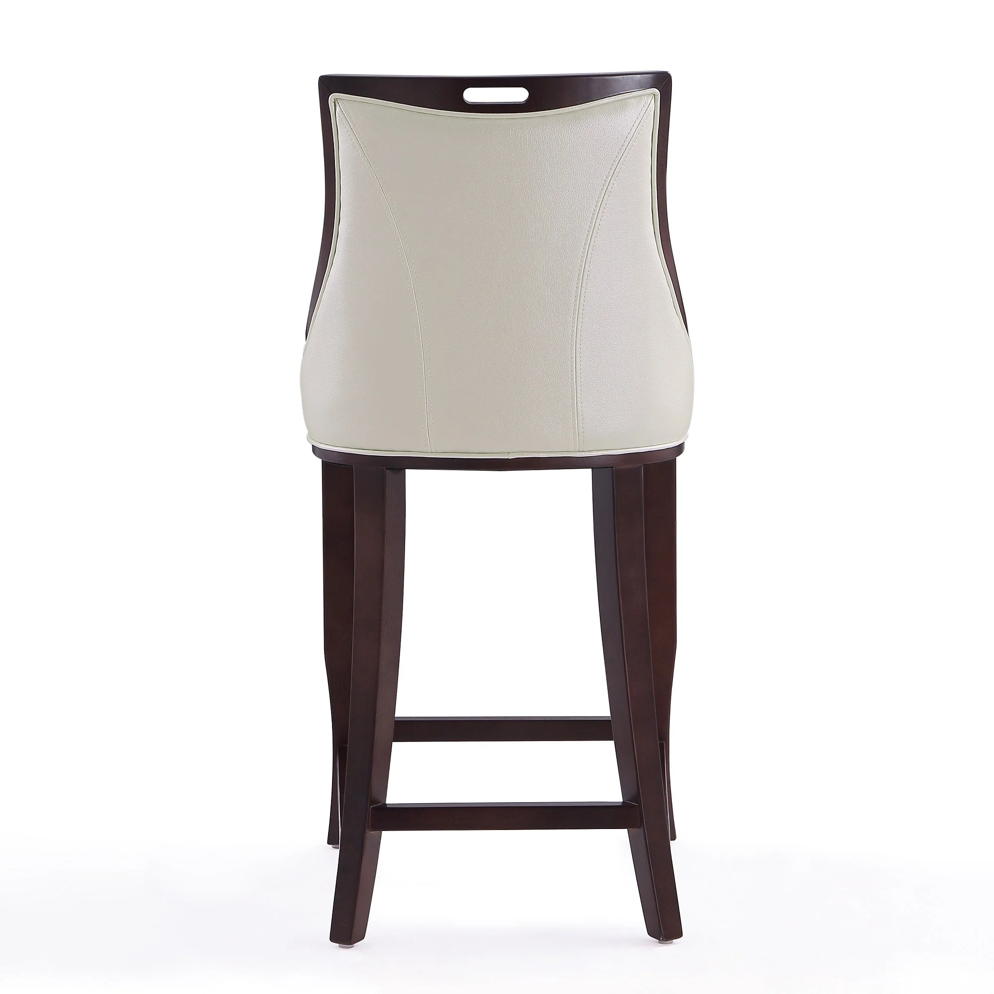 Emperor Bar Stool in Pearl White and Walnut - Image 7