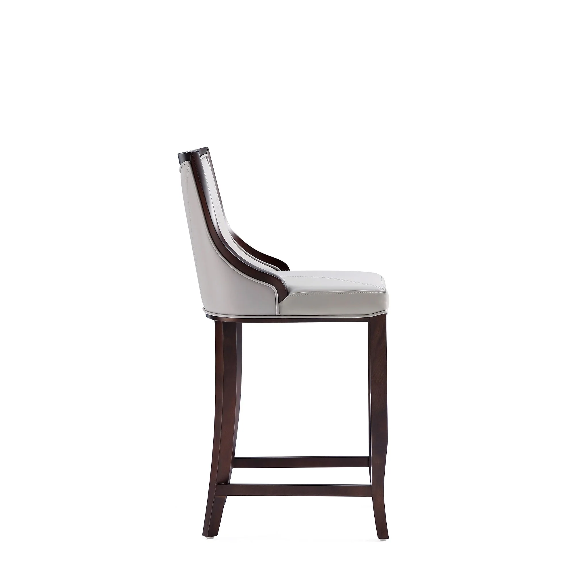 Emperor Faux Leather Barstool in Light Grey - Image 5