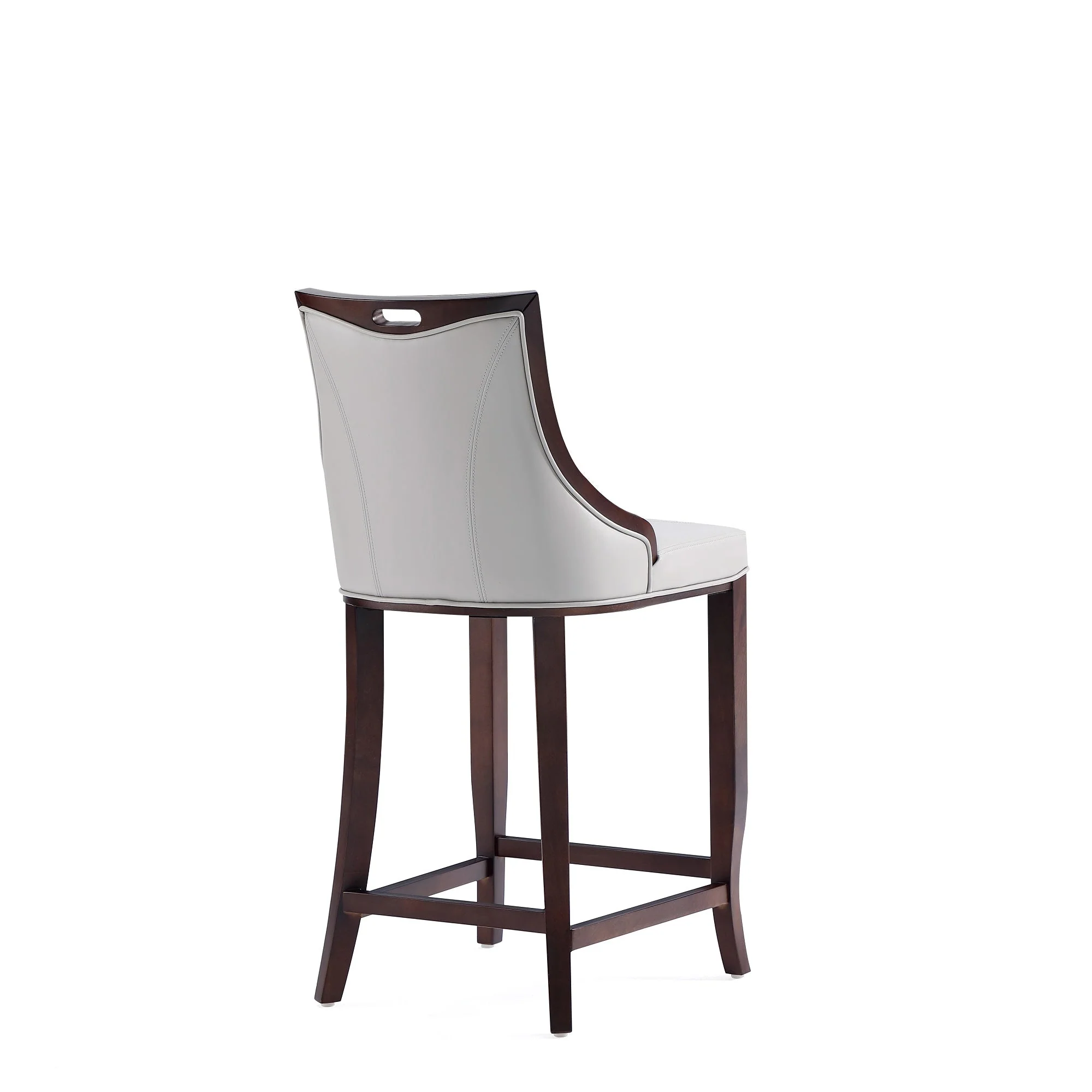 Emperor Faux Leather Barstool in Light Grey (set of 2) - Image 7
