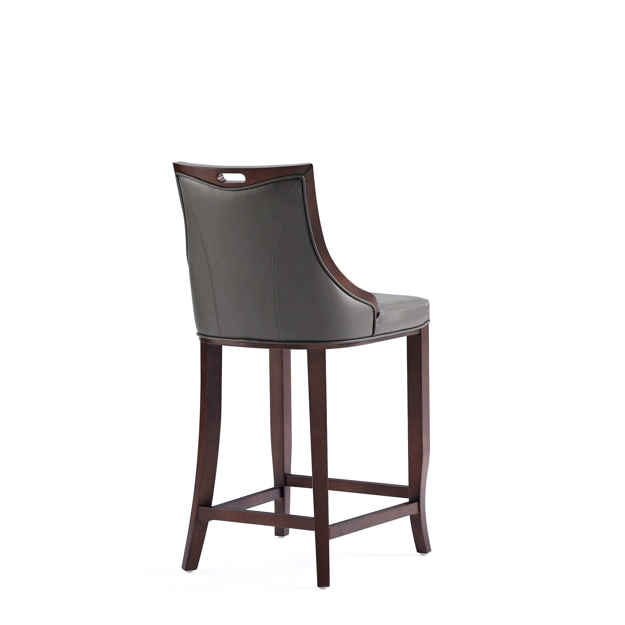 Emperor Faux Leather Barstool in Pebble Grey - Image 6