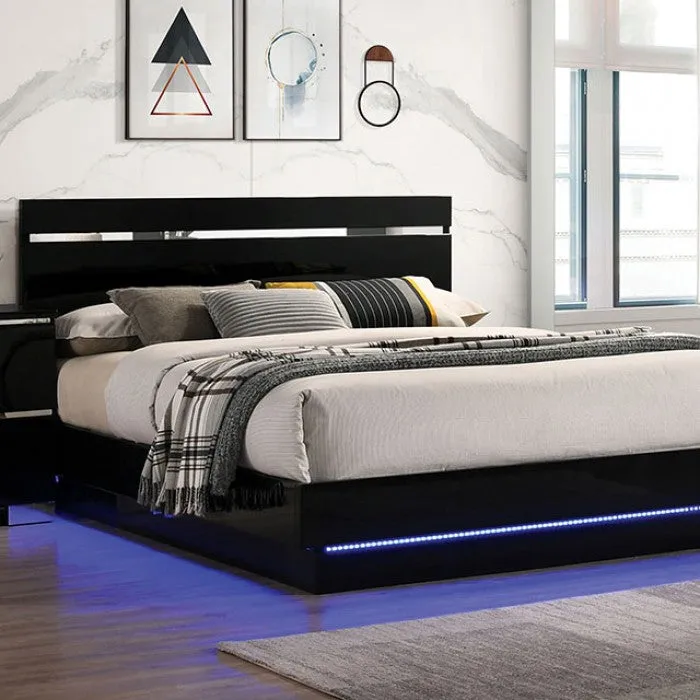 Erlach Black/Chrome 4-Piece Queen Bedroom Set - Image 2