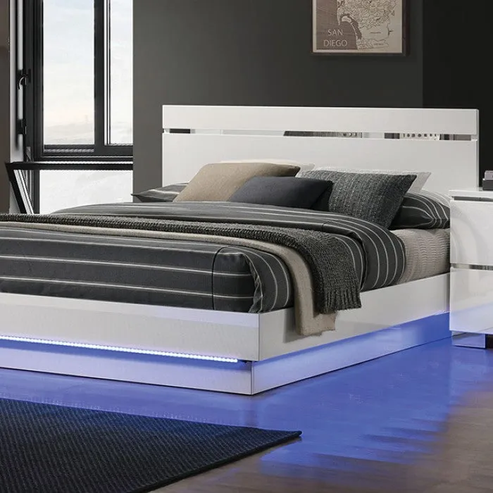 Erlach White/Chrome 4-Piece Queen Bedroom Set - Image 2