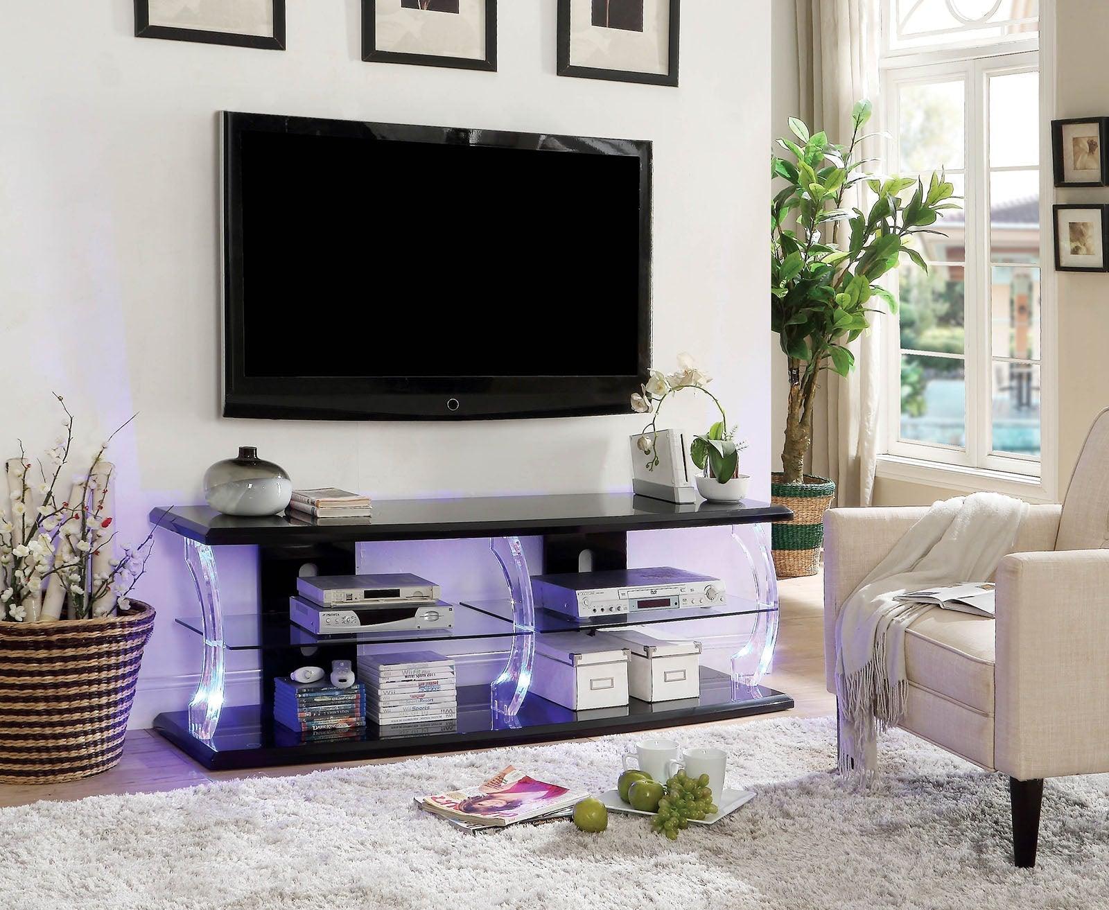 Ernst Black/Clear 60" TV Stand