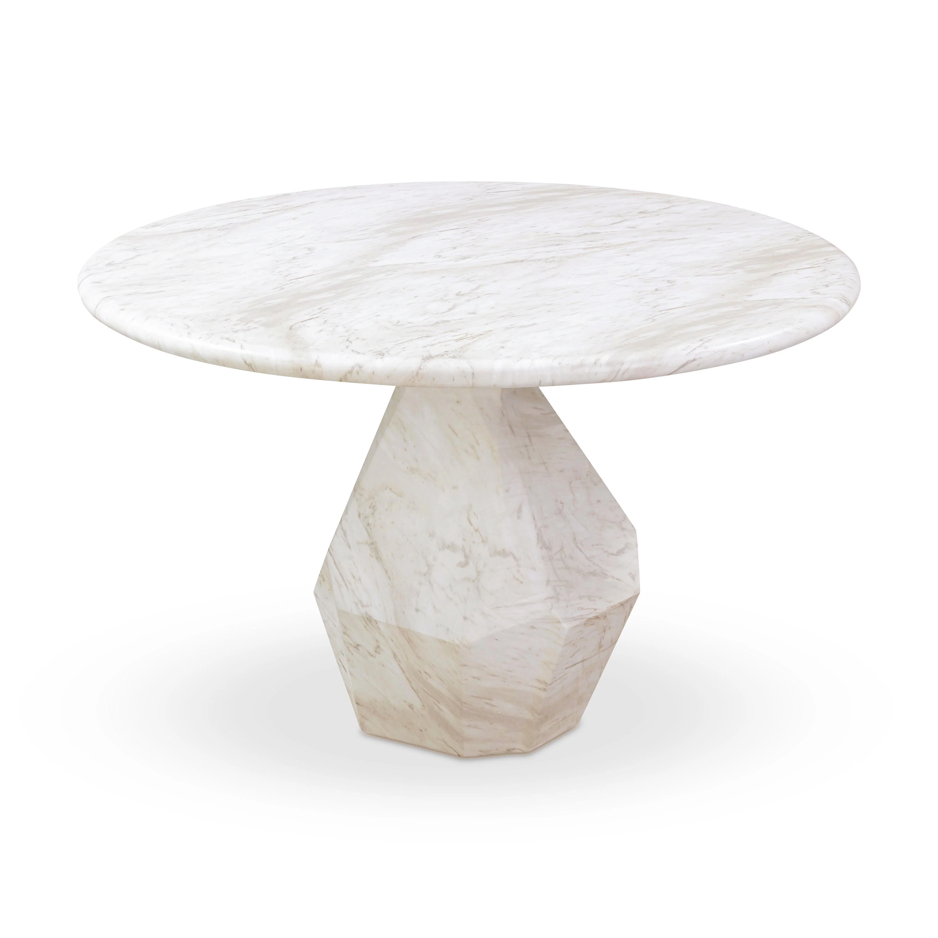Esme Faux Marble Indoor / Outdoor 48" Round Dining Table - Image 3