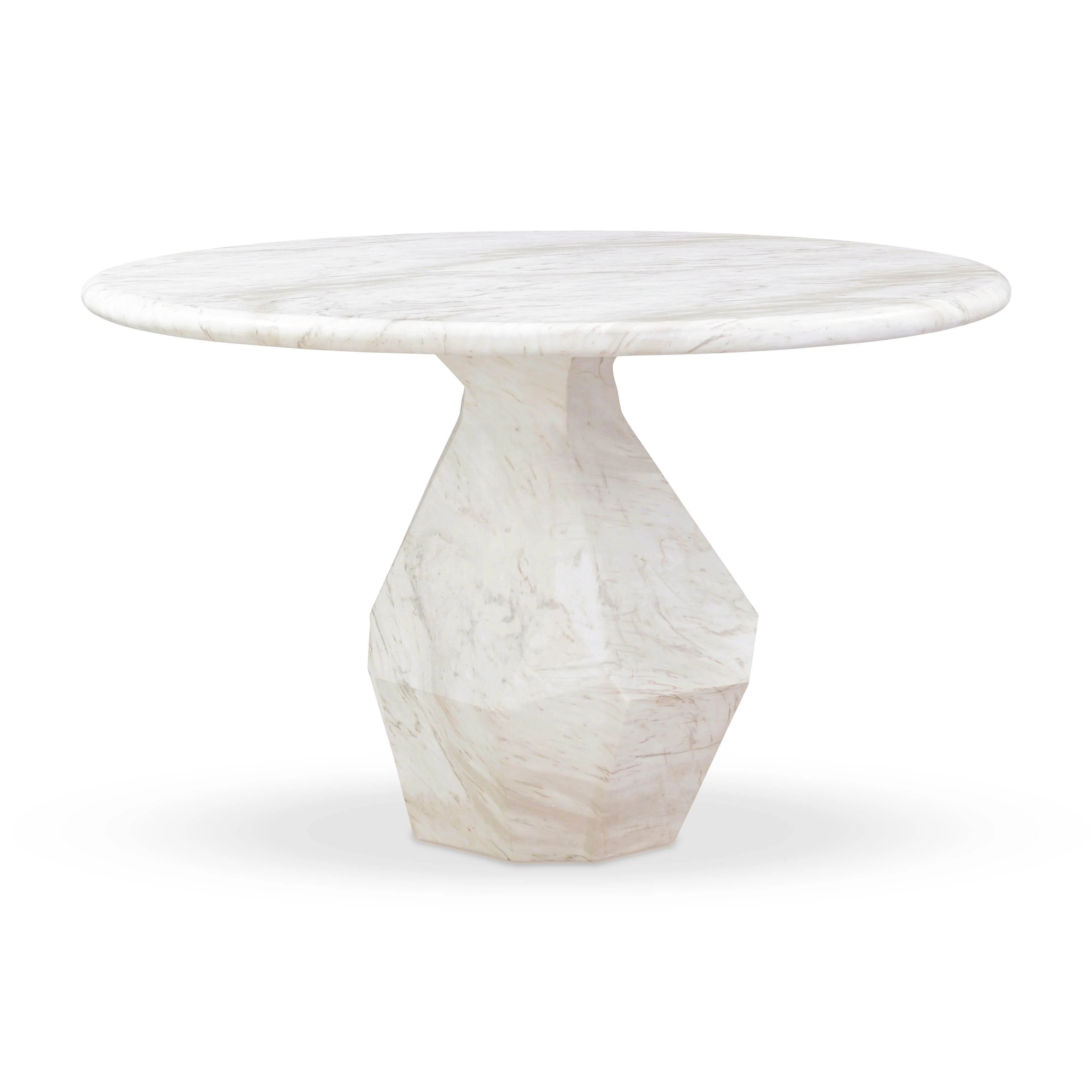 Esme Faux Marble Indoor / Outdoor 48" Round Dining Table - Image 8