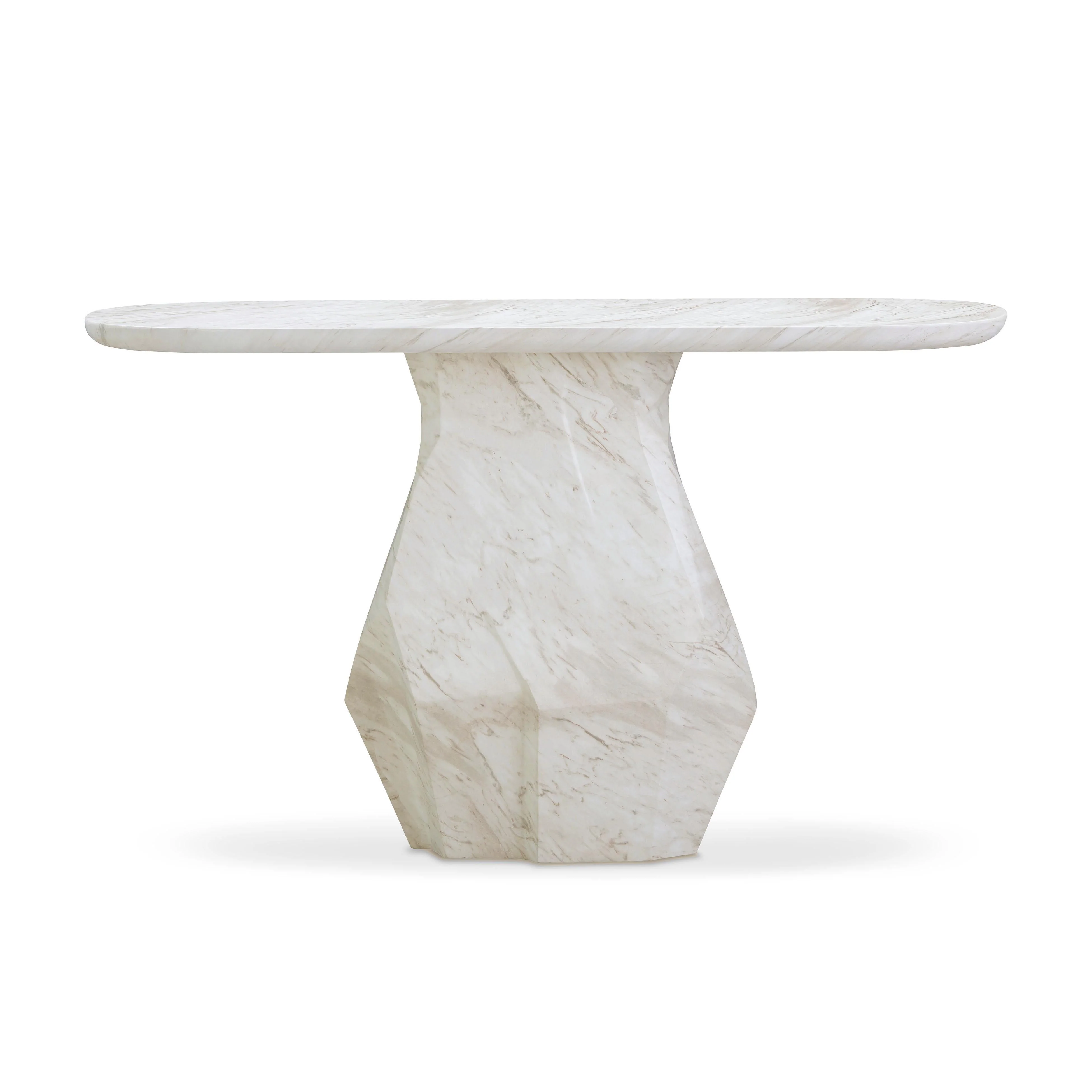 Esme Faux Marble Indoor / Outdoor Long Console Table - Image 8