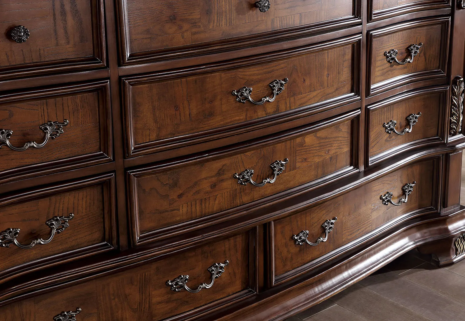 Esparanza Brown Cherry 5-Piece Queen Bedroom Set - Image 8