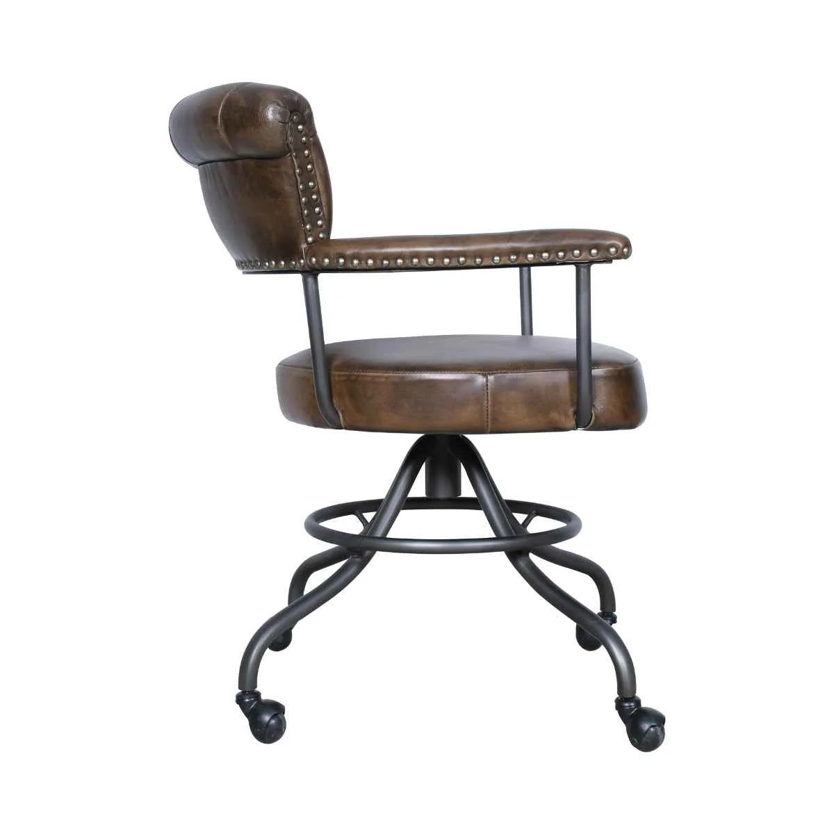 Essex Chesterfield 24" Office Chair in Antique Whiskey - Image 5