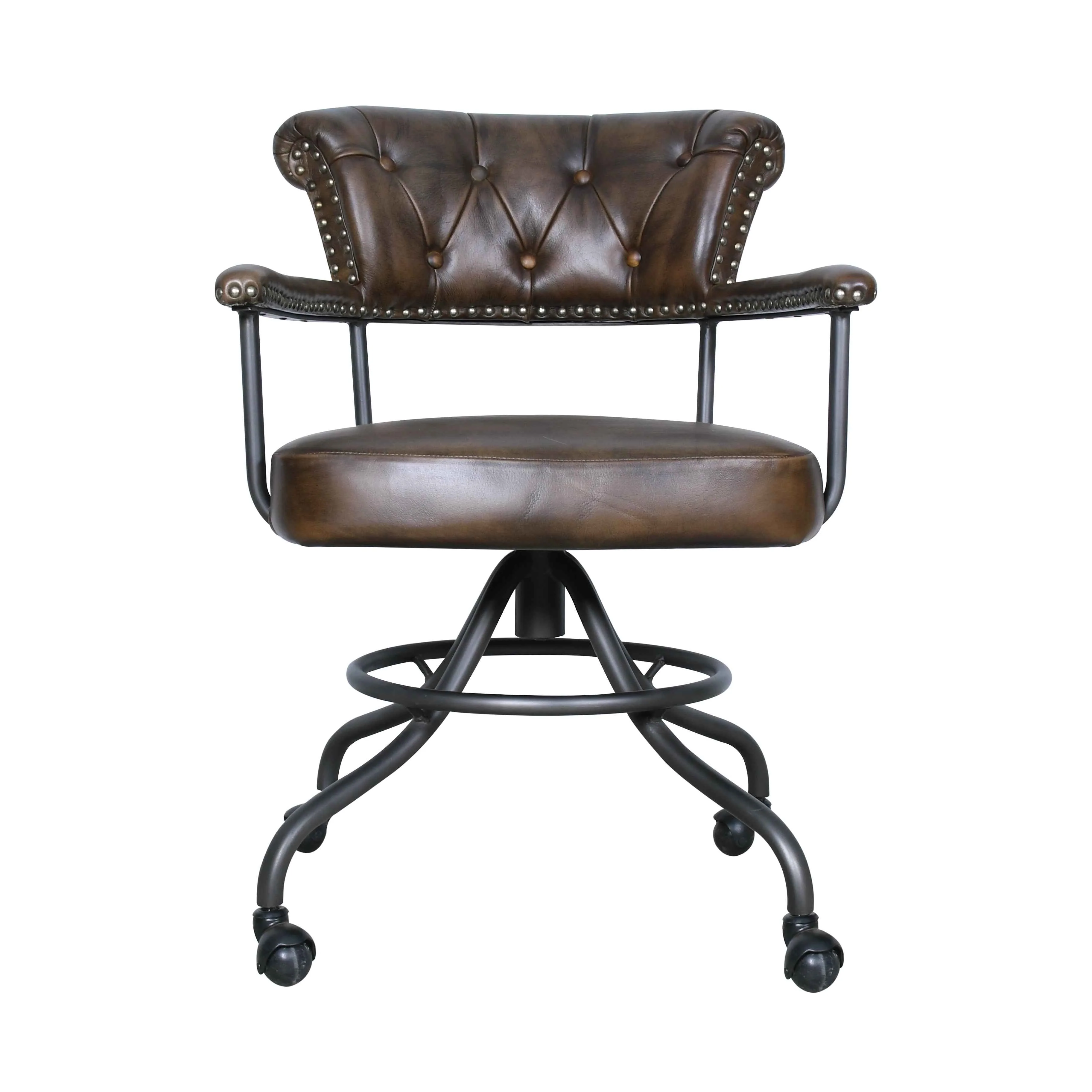 Essex Chesterfield 24" Office Chair in Antique Whiskey - Image 6