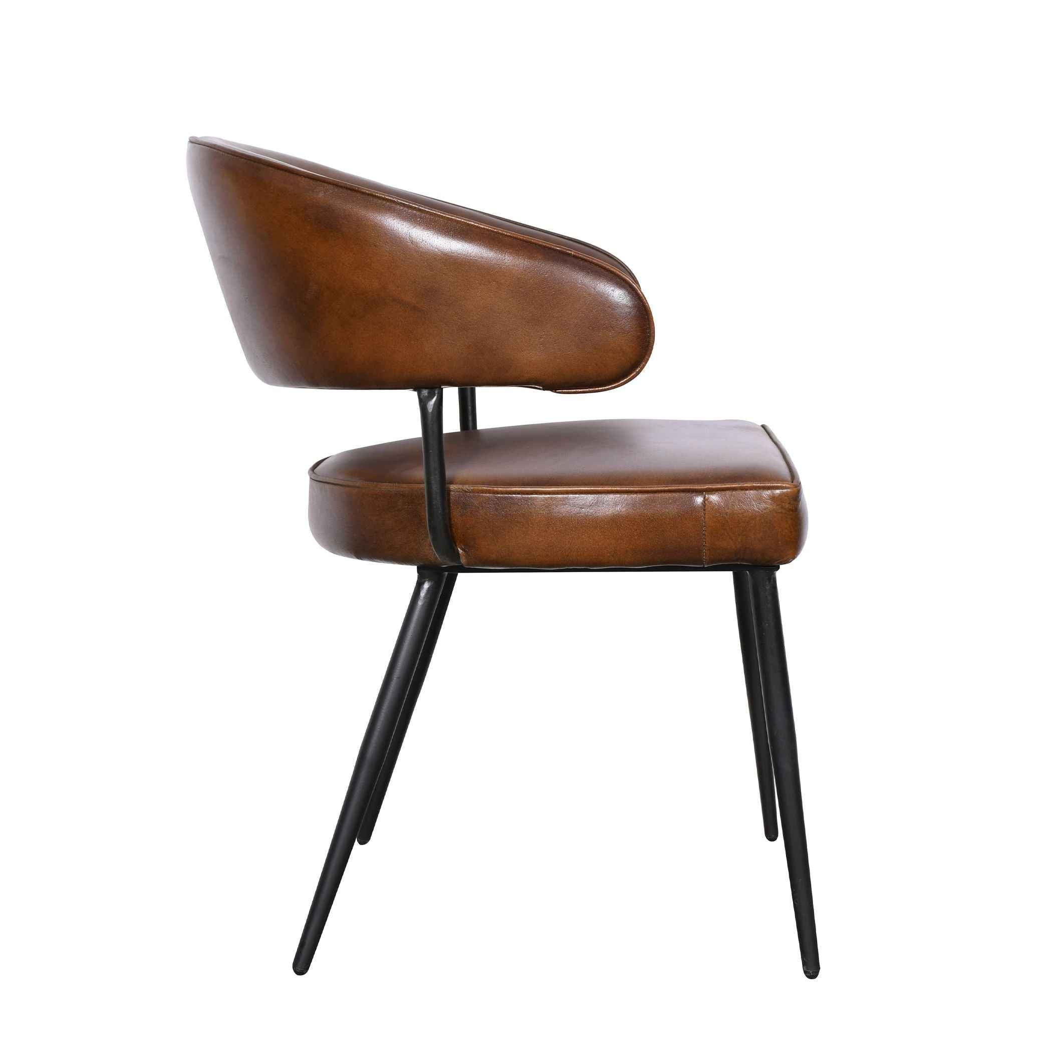 Essex Dover 23" Armchair in Hand Washed Chestnut, Set of 2 - Image 3