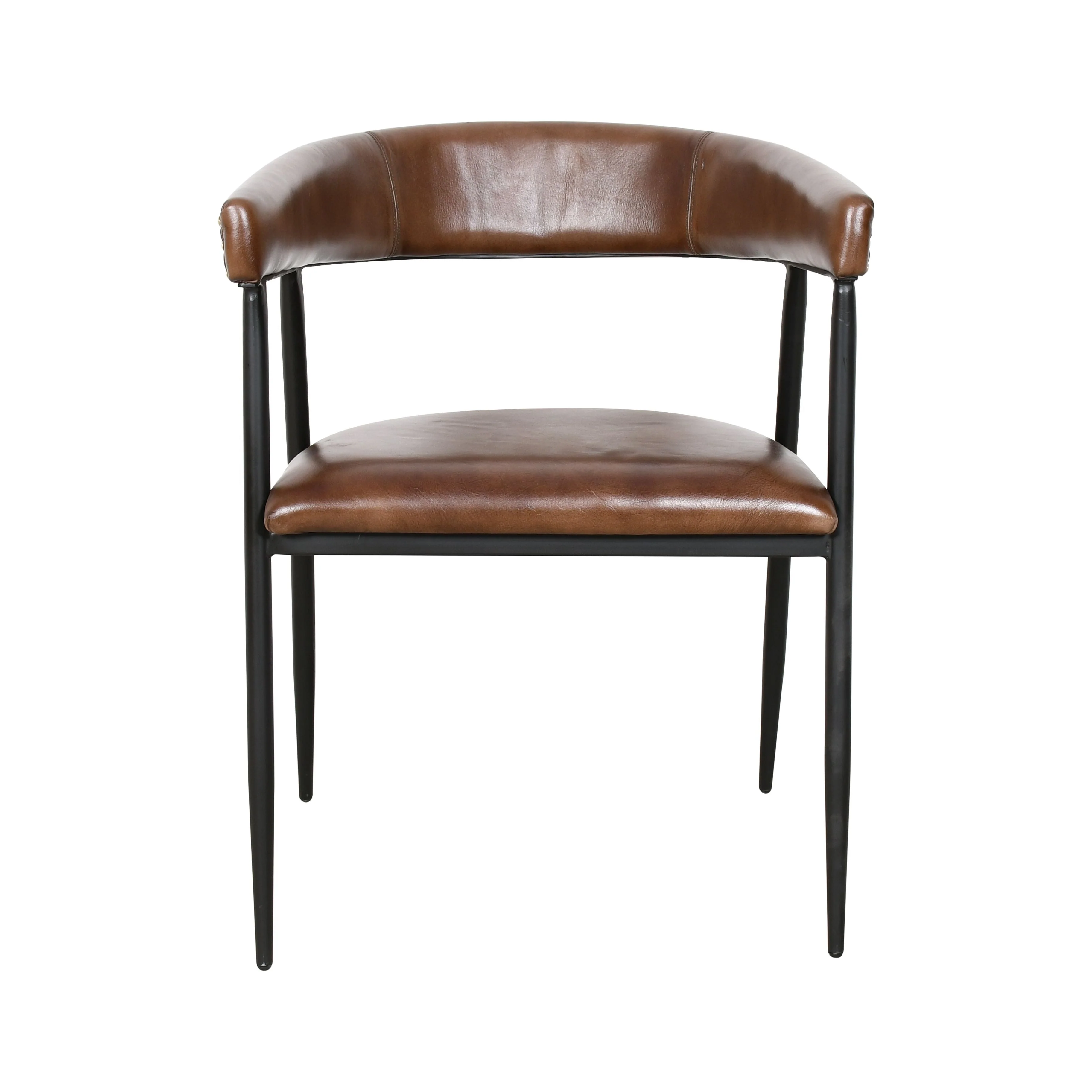 Essex Halstead 23" Dining Chair in Chestnut Leather - Image 2