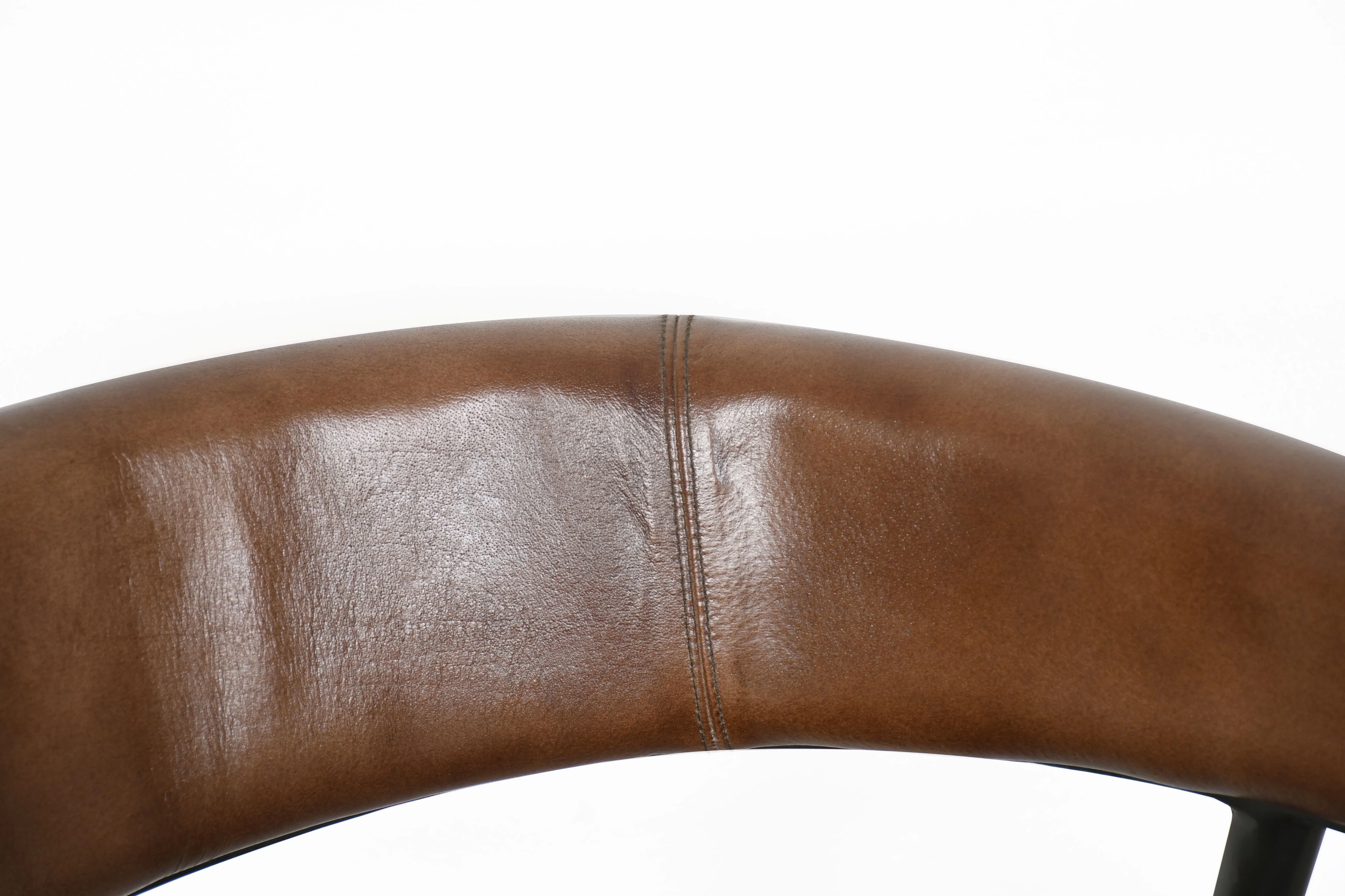 Essex Halstead 23" Dining Chair in Chestnut Leather - Image 6