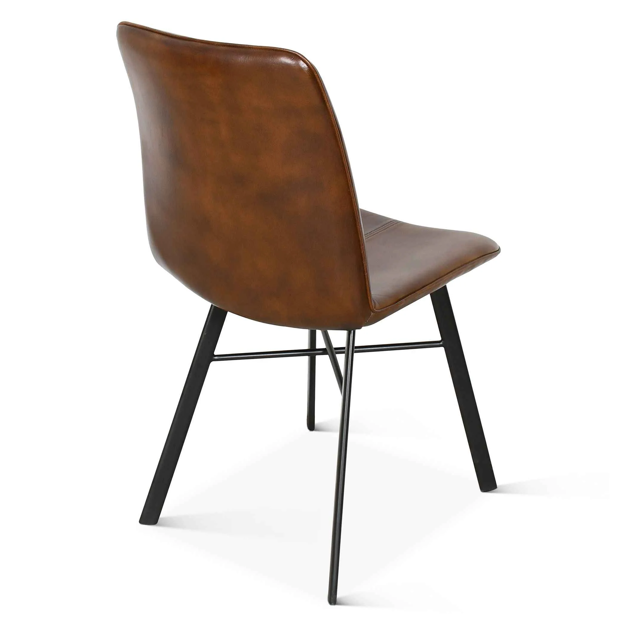 Essex Murphy 18" Dining Chair in Chestnut Leather - Image 4