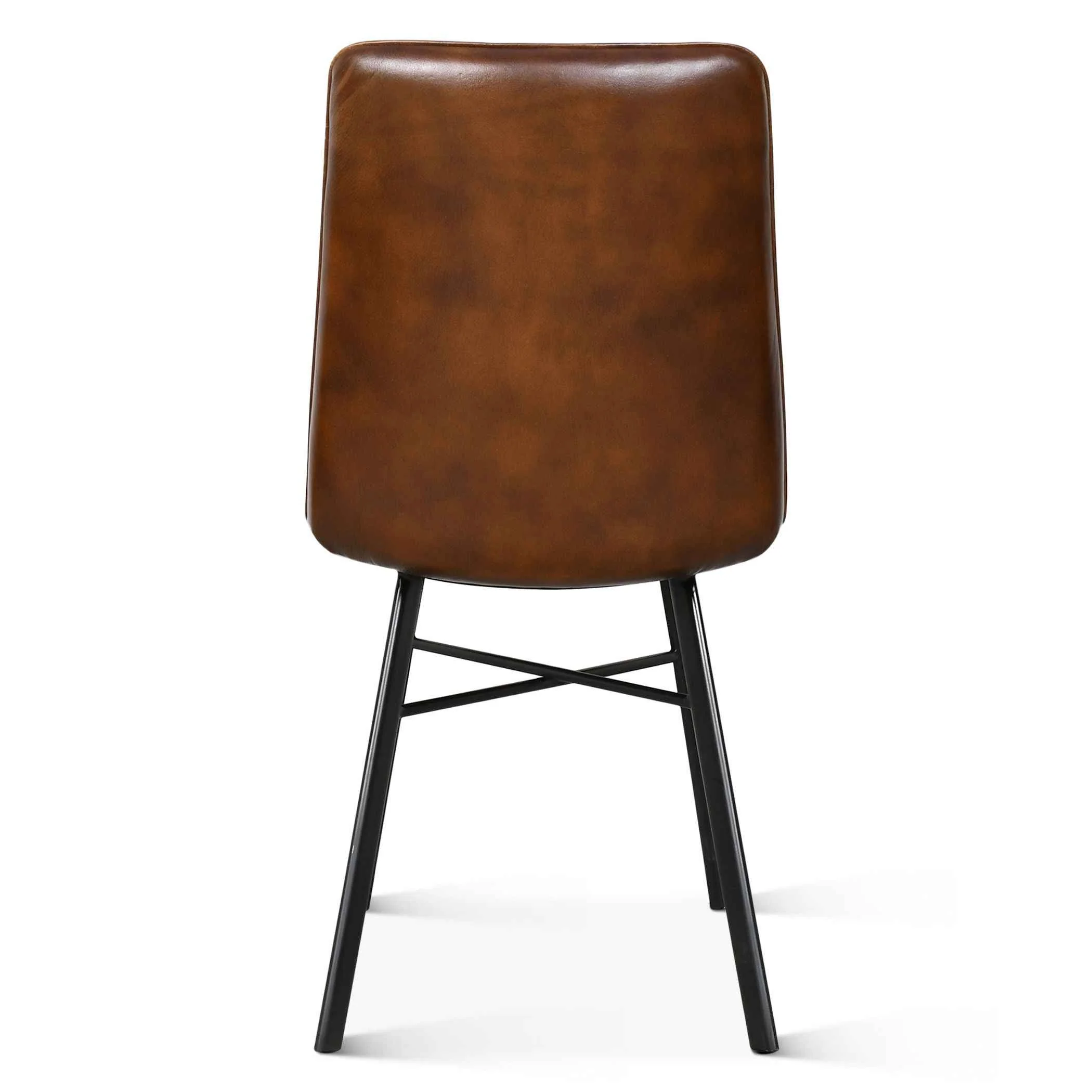 Essex Murphy 18" Dining Chair in Chestnut Leather - Image 5
