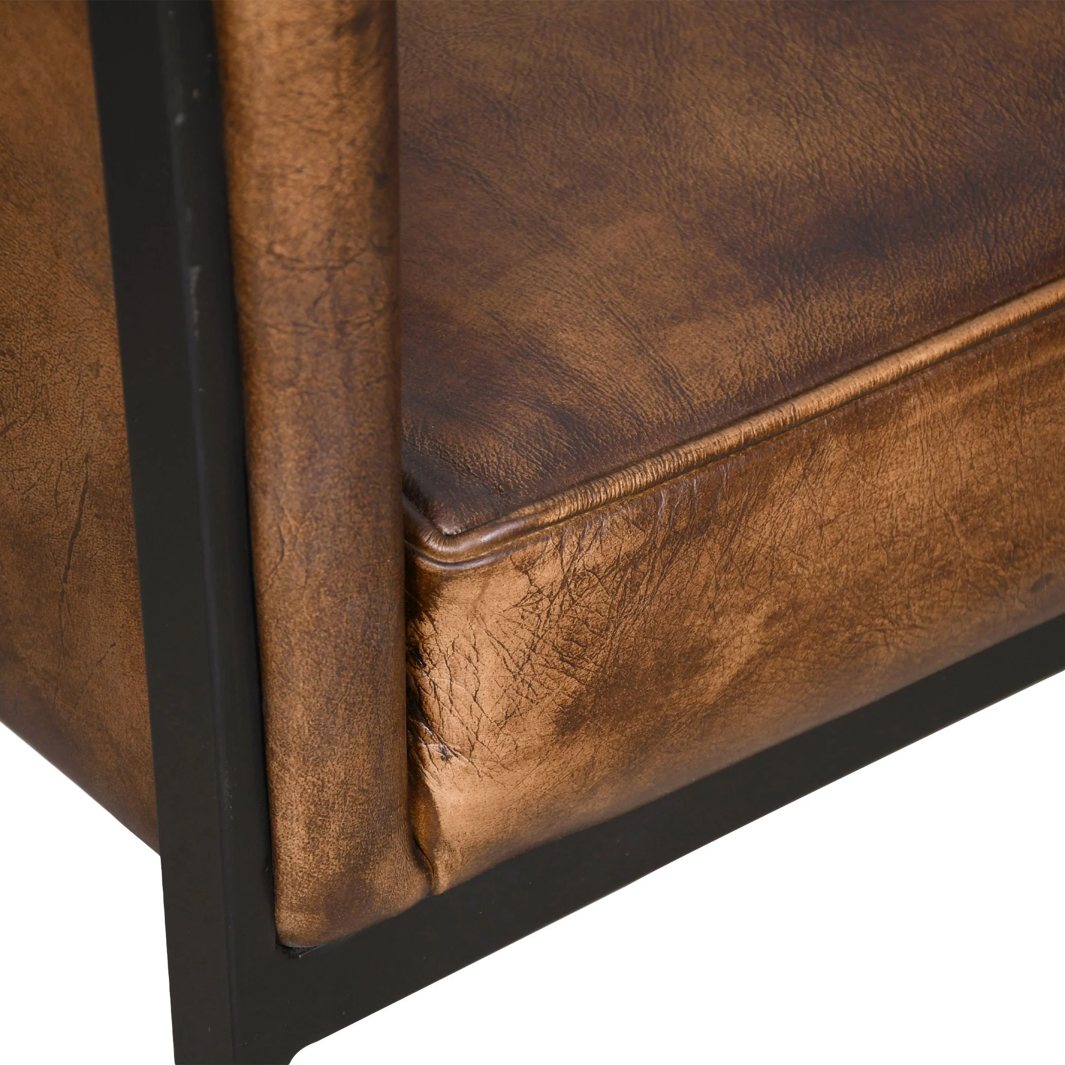 Essex Polo Armchair in Antique Whiskey Leather - Image 6
