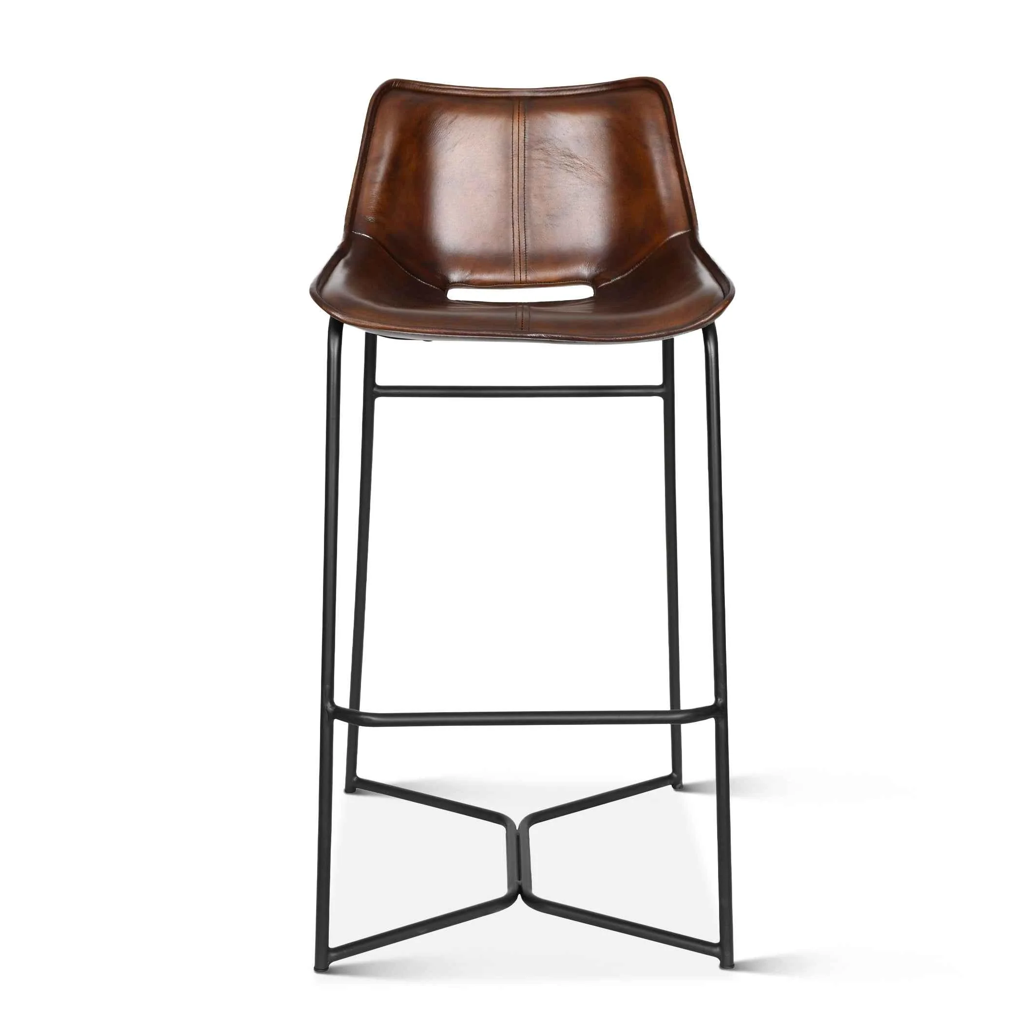 Essex Stanley 19" Bar Chair in Hand Washed Chestnut - Image 7